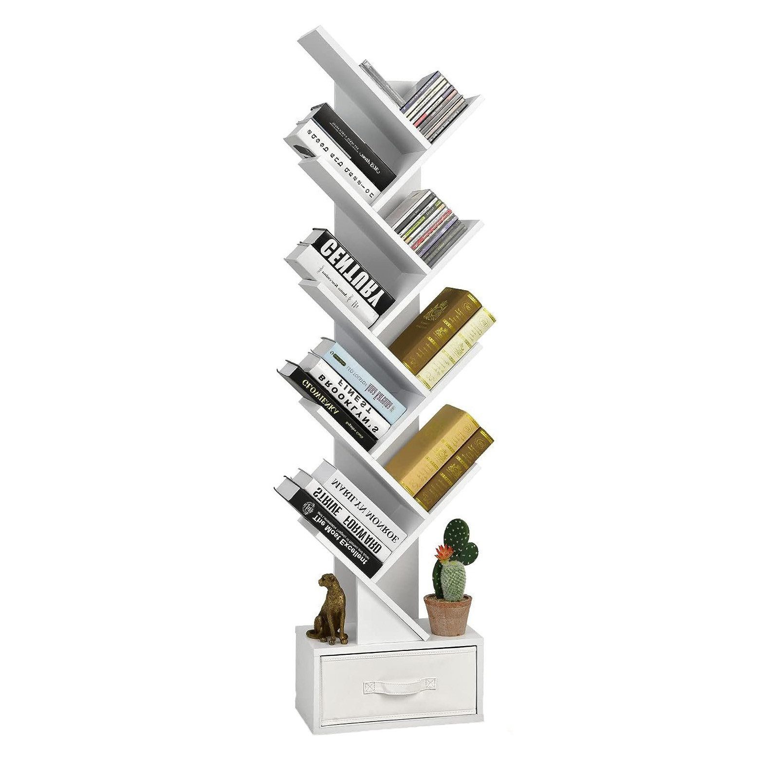 KOMFOTTEU Bücherregal Bücherschrank, mit 10 Ablagen, günstig online kaufen