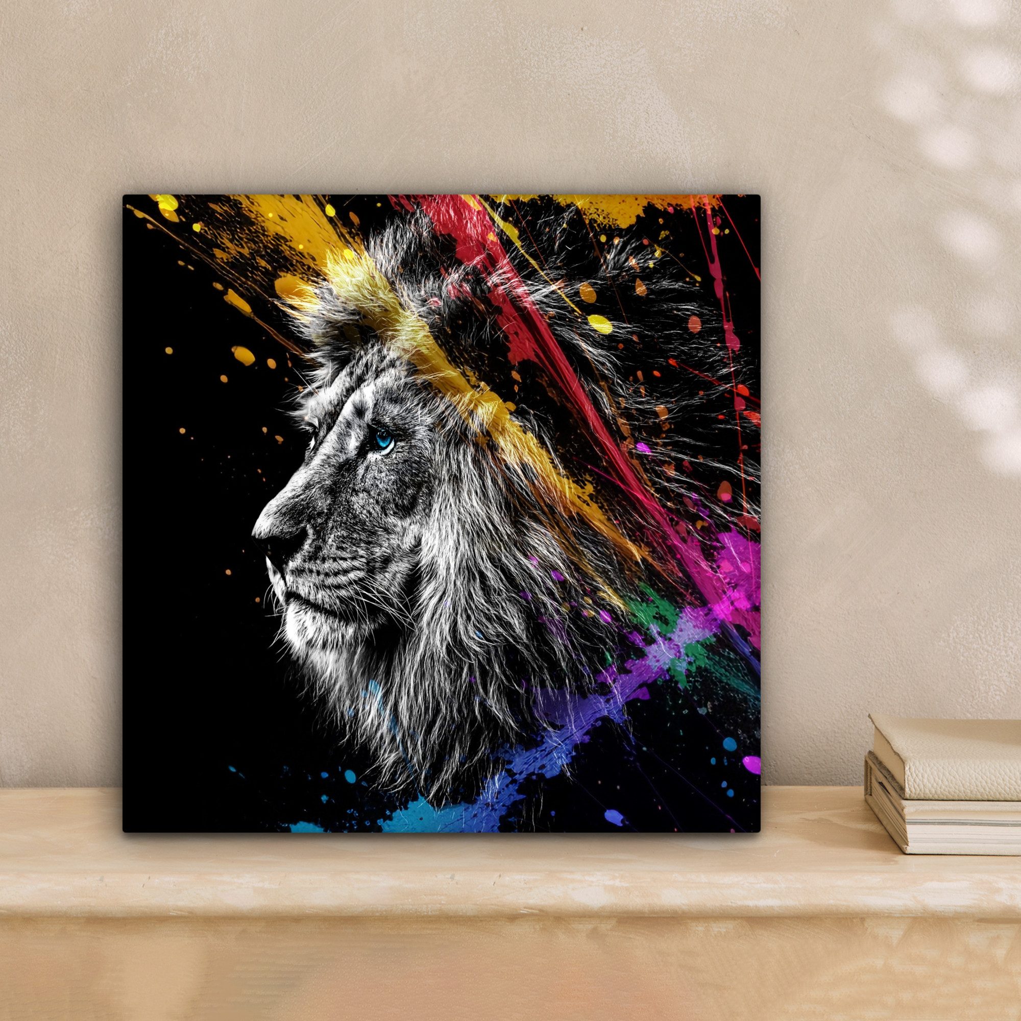 OneMillionCanvasses® Leinwandbild Löwe - Graffiti - günstig online kaufen