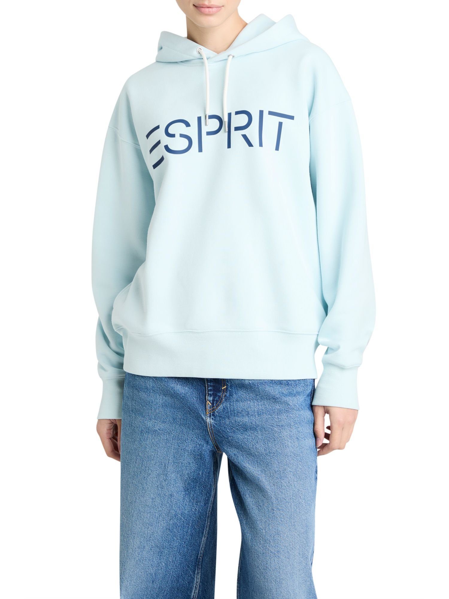 BLUE Logo Unisex Fleece-Hoodie Esprit mit (1-tlg) PASTEL Sweatshirt