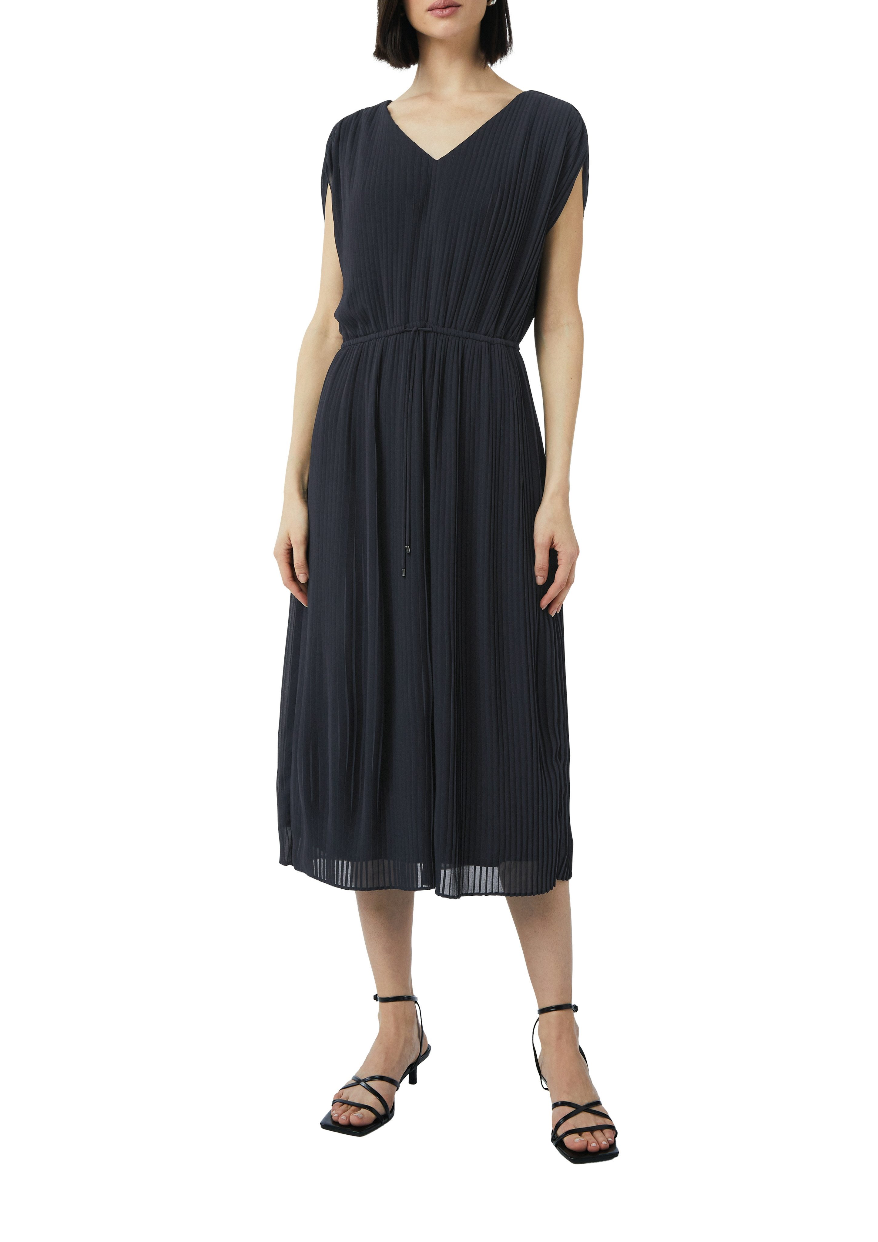 comma Midikleid ohne Ärmel und mit Kordel