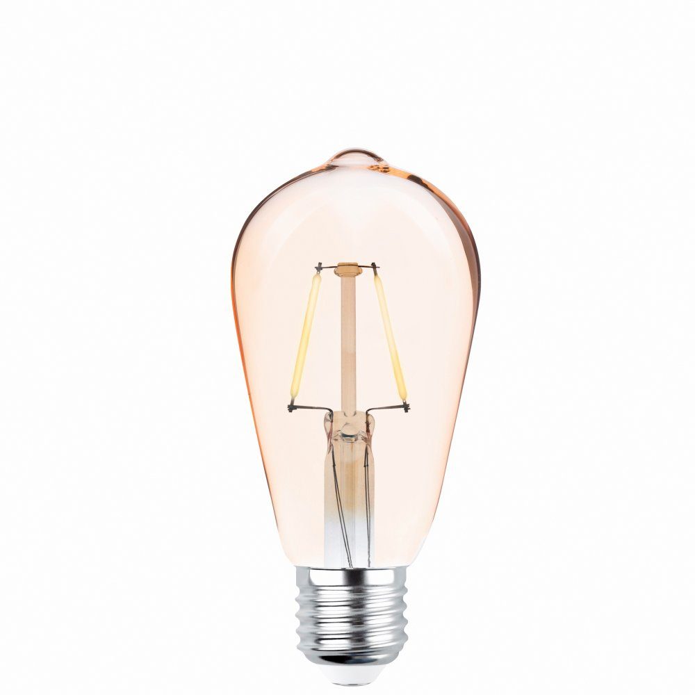 Forever Light LED-Filament E27 4W LED Filament Lampe Vintage Glühbirne Warmweiß ST64, 1 St.