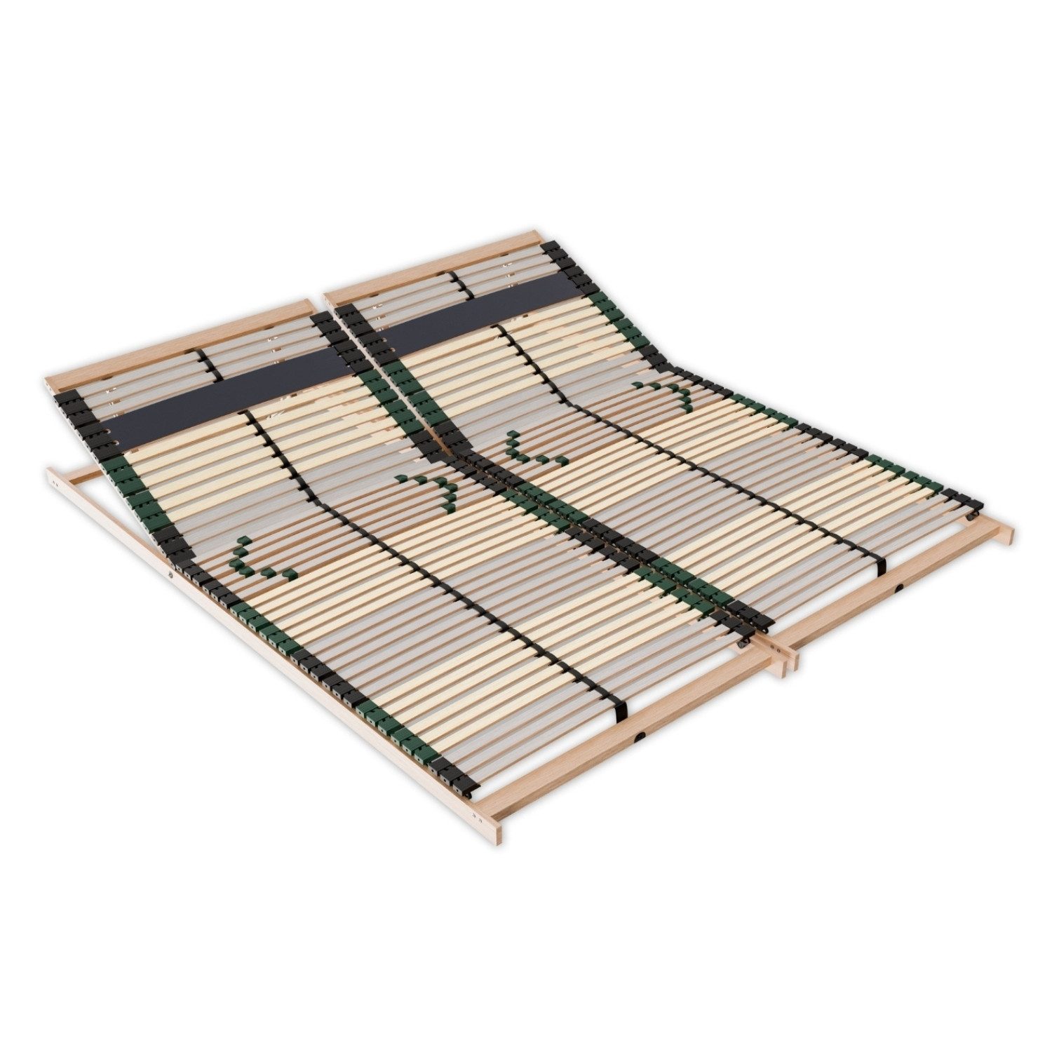 Lattenrost 7 Zonen, Selbstmontage, Beco, Kopfteil verstellbar, Lattenrost 180x200 cm, bestehend aus 2x Lattenrost 90x200 cm, bis 200 kg belastbar, hergestellt in Deutschland