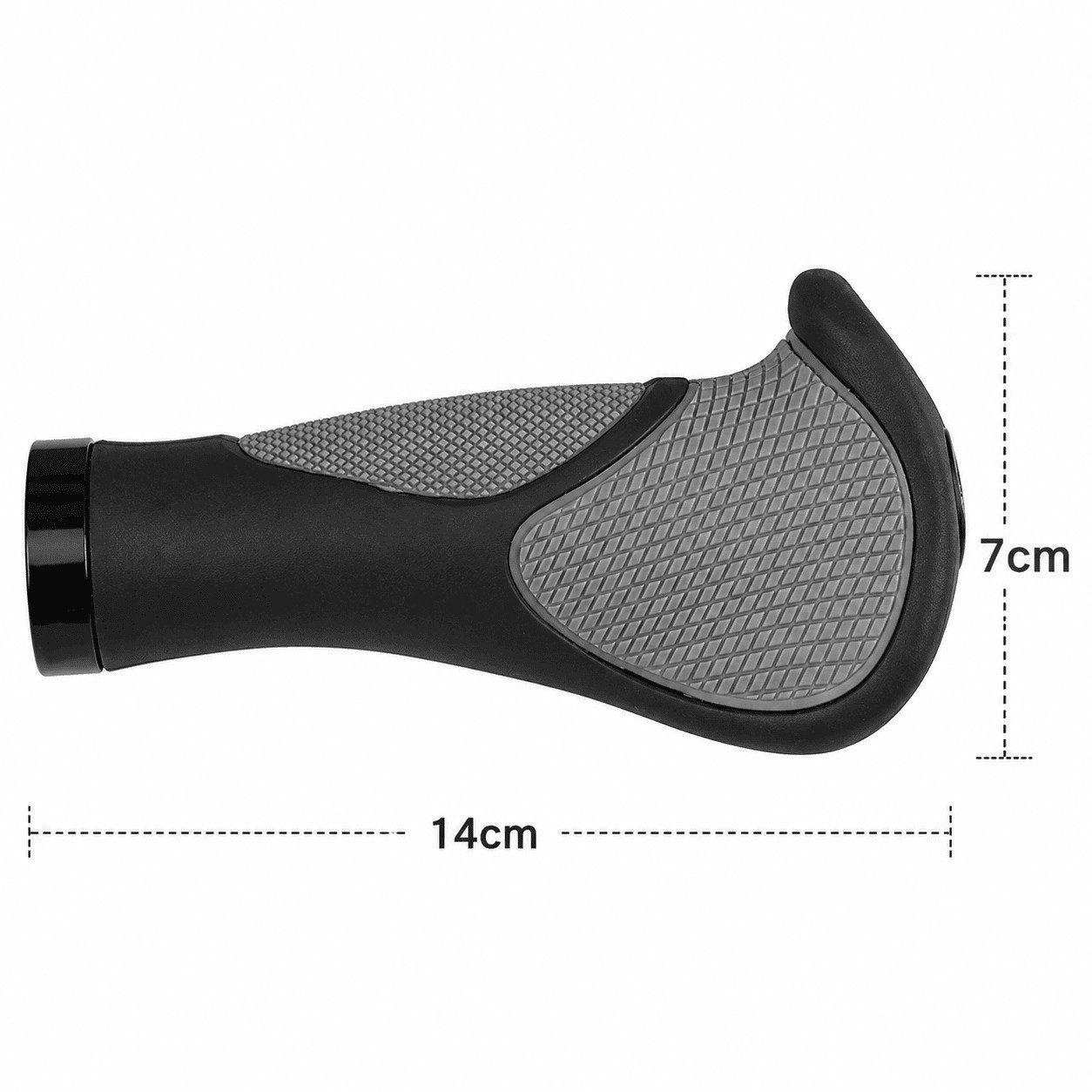 MidGard Fahrradlenkergriff Lenkergriffe f. E-Bike Fahrradgriffe Fahrrad-Griffe f. MTB Gummigriffe (2-St) – Bild 3 von 5