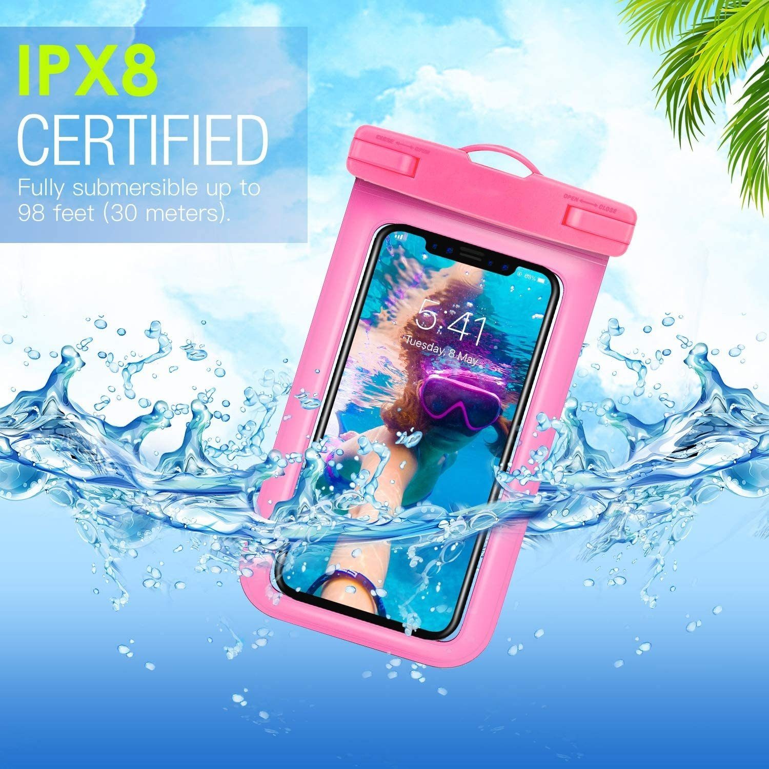 MORRENT Handyhülle wasserdichte Handytasche 7 Zoll für iPhone Samsung Huawei etc 17,8 cm 17,8 cm (7 Zoll)