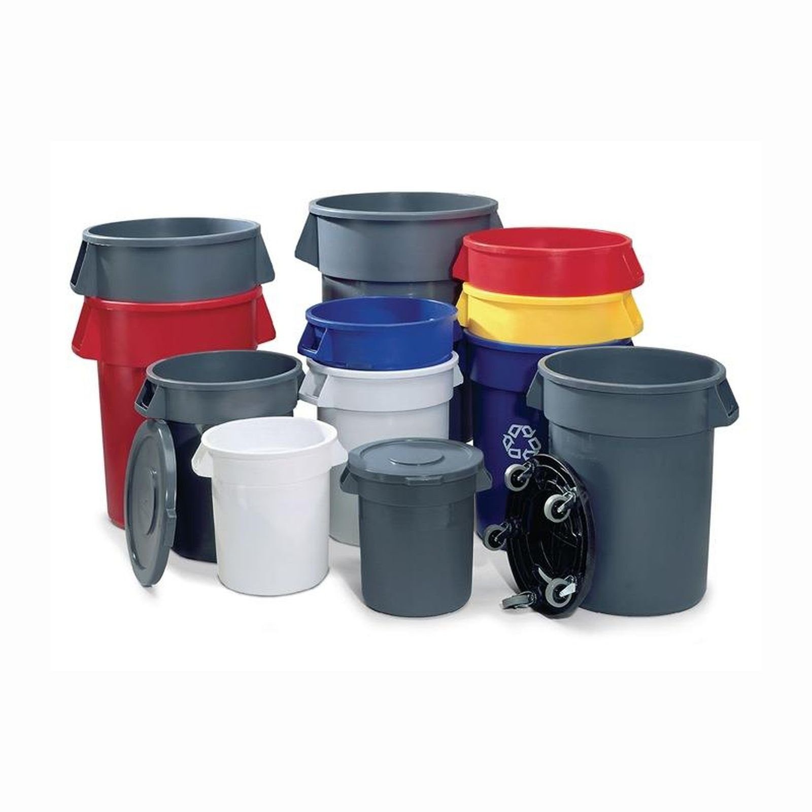 Rubbermaid Aufbewahrungsbox Rubbermaid Stapeldeckel Kunststoff grau Ø 400 mm - FG260900GRAY