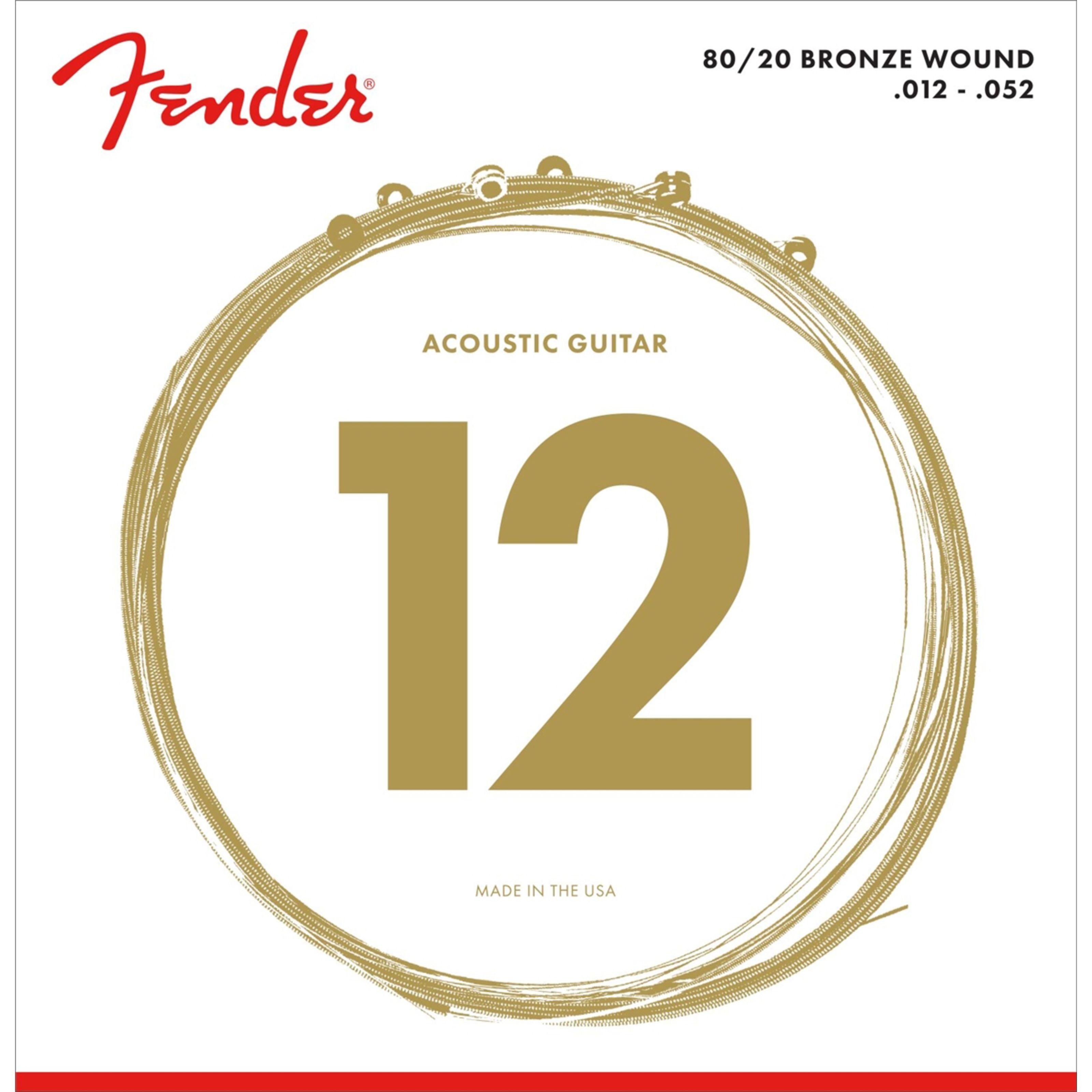Fender Saiten, A-Git. Saiten 70L 12-52 80/20 Bronze - Westerngitarrensaiten