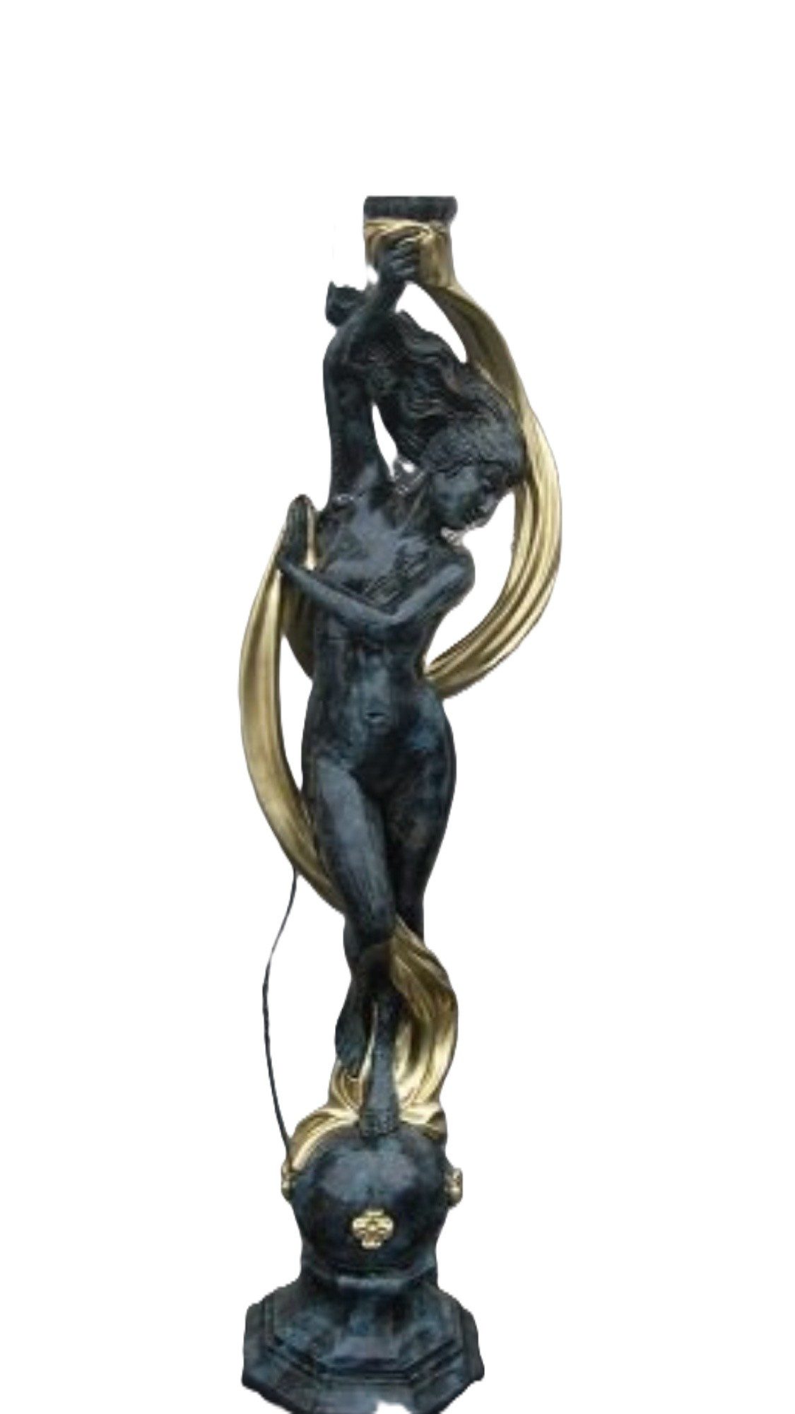 Schatzkiste1 Stehlampe Figurenlampe Stehlampe Frauenlampe Griechische Antik Barockstil 200cm