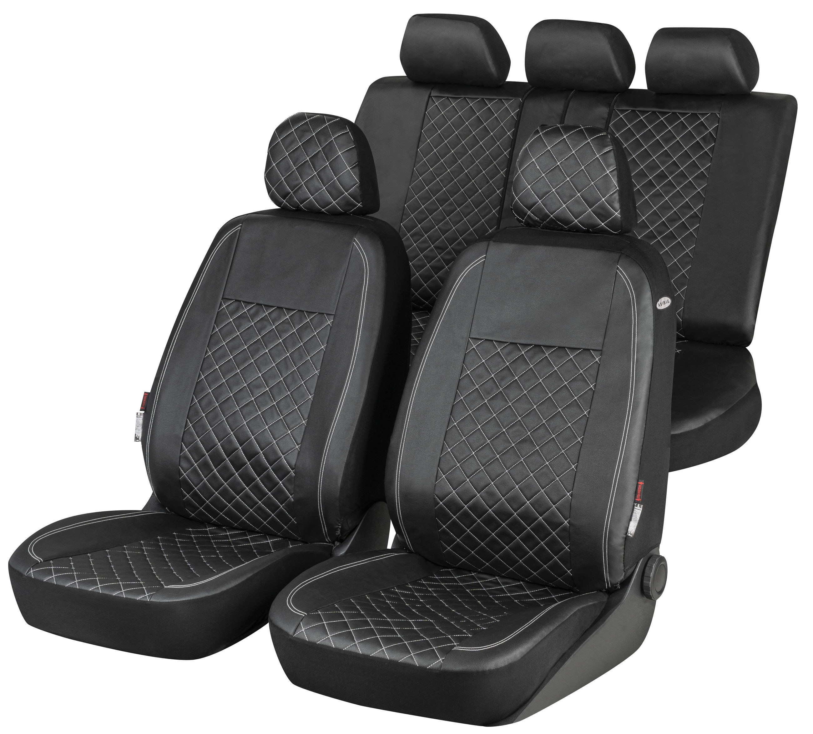 WALSER Autositzbezug Autositzbezug Nappa, 2 Vordersitzbezüge 2tlg, 1 Rücksitzbezug 5tlg, 5 Kopfstützenbezüge, 14-tlg.