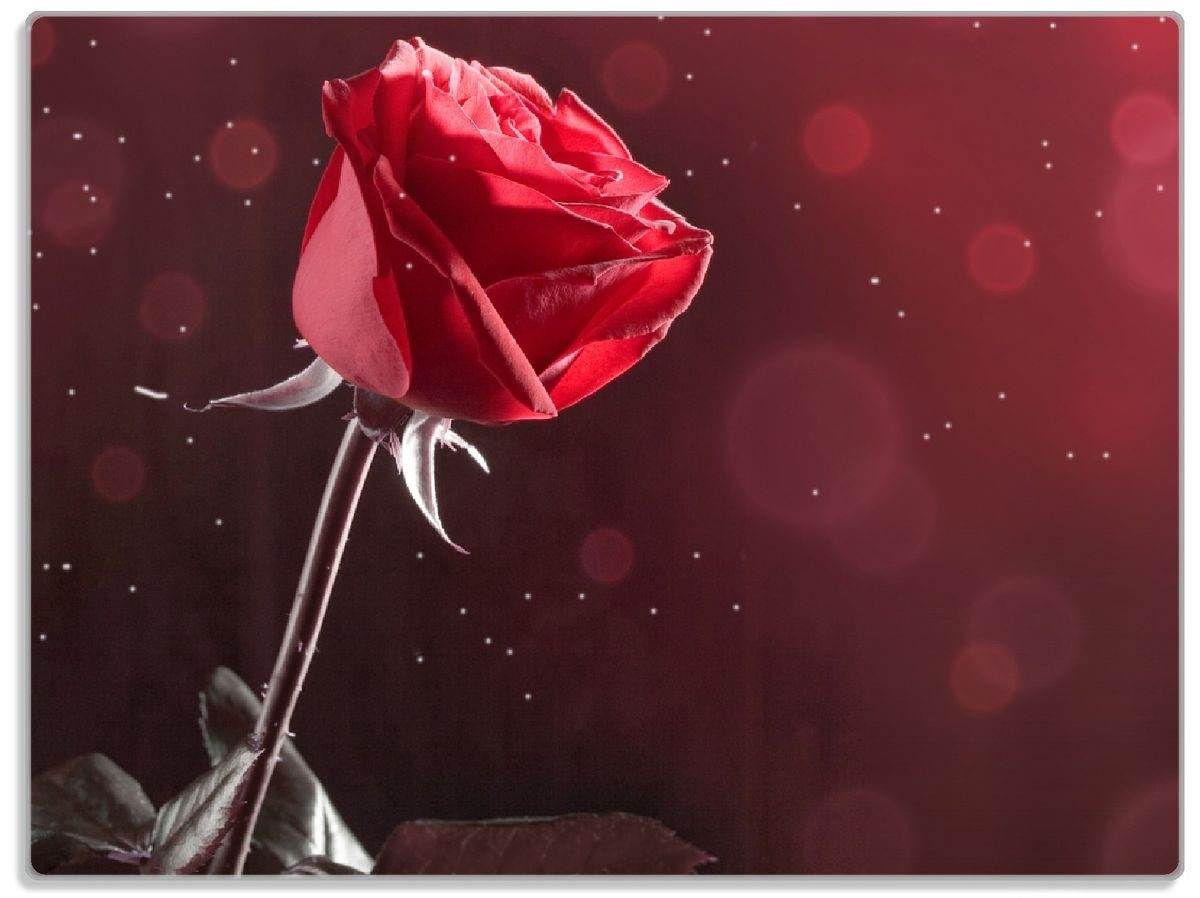 Schneidebrett Rote Rose Single