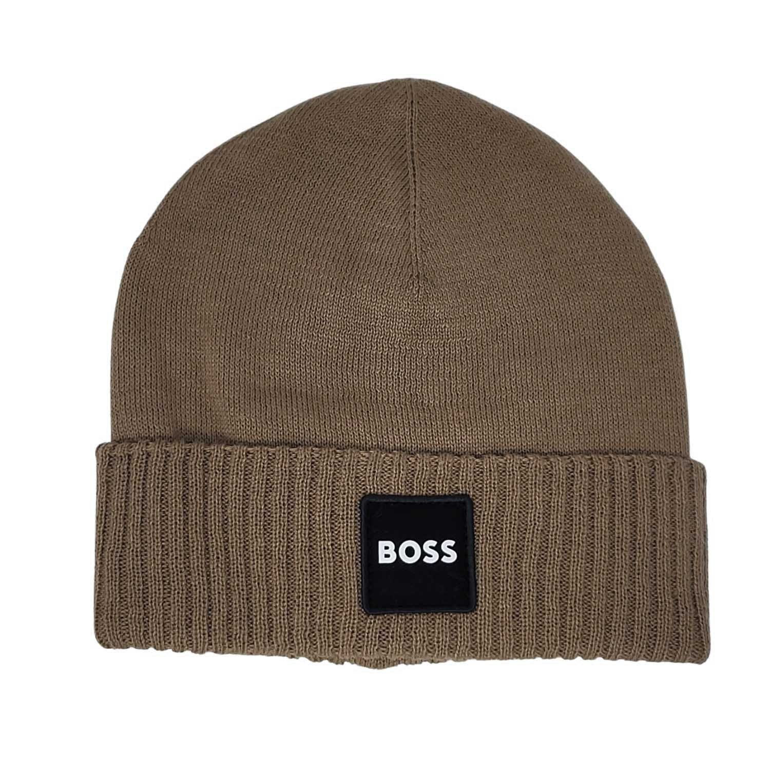 Boss Kidswear Strickmütze BOSS Kidswear Mütze Strickmütze braun stone