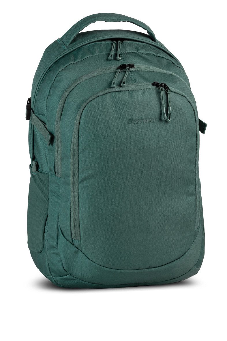 BESTWAY Schulrucksack BestWay Evolution Solid Rucksack 22 Liter grau-grün
