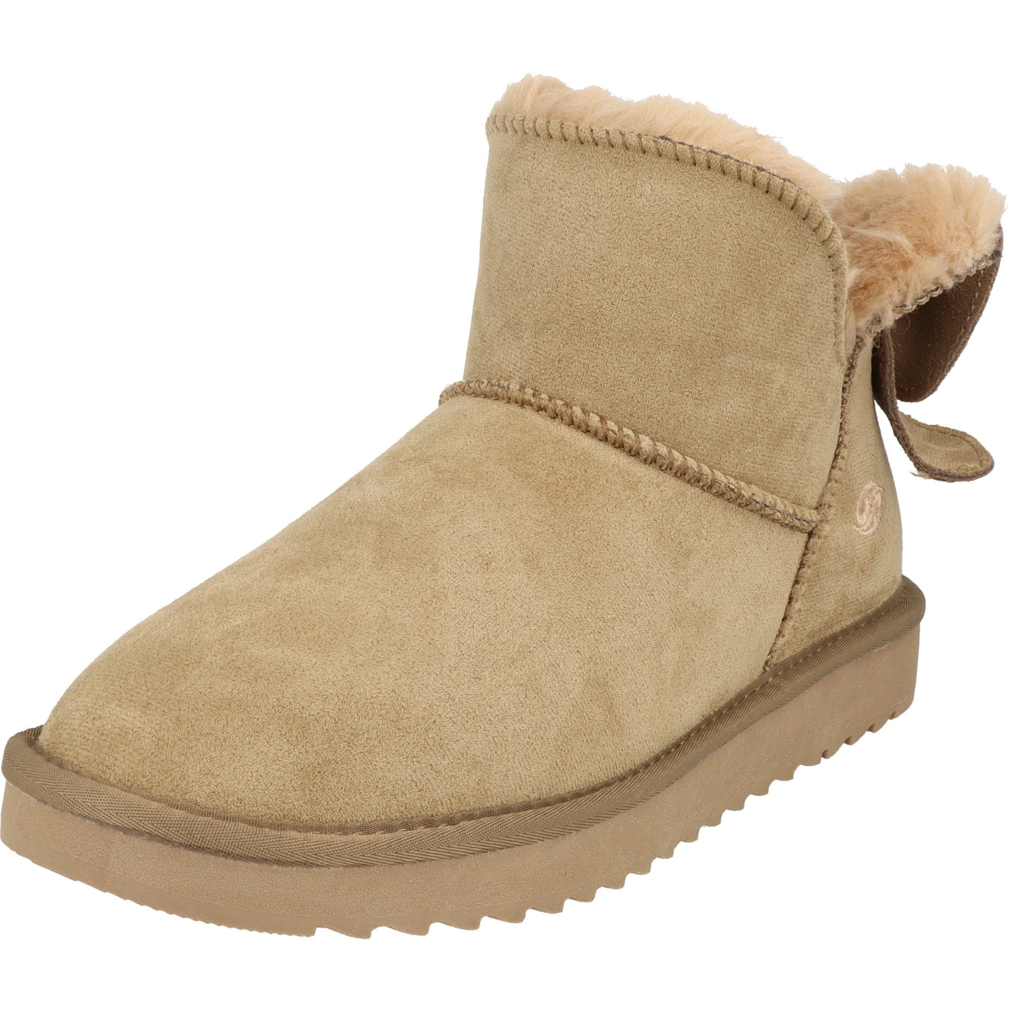 Dockers by Gerli Damen Schuhe Winter Mid-Cut Boots 49IL303 gefüttert Winterboots Taupe