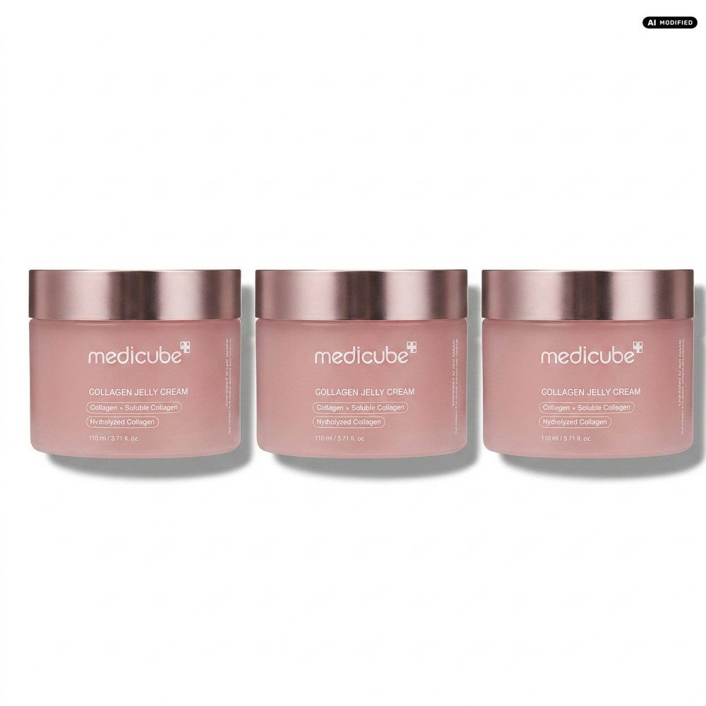 Medicube Gesichtsgel Medicube Collagen Jelly Cream 3er Set, 1-tlg., Vorteilspack mit drei Gel-Cremes für die tägliche Pflege