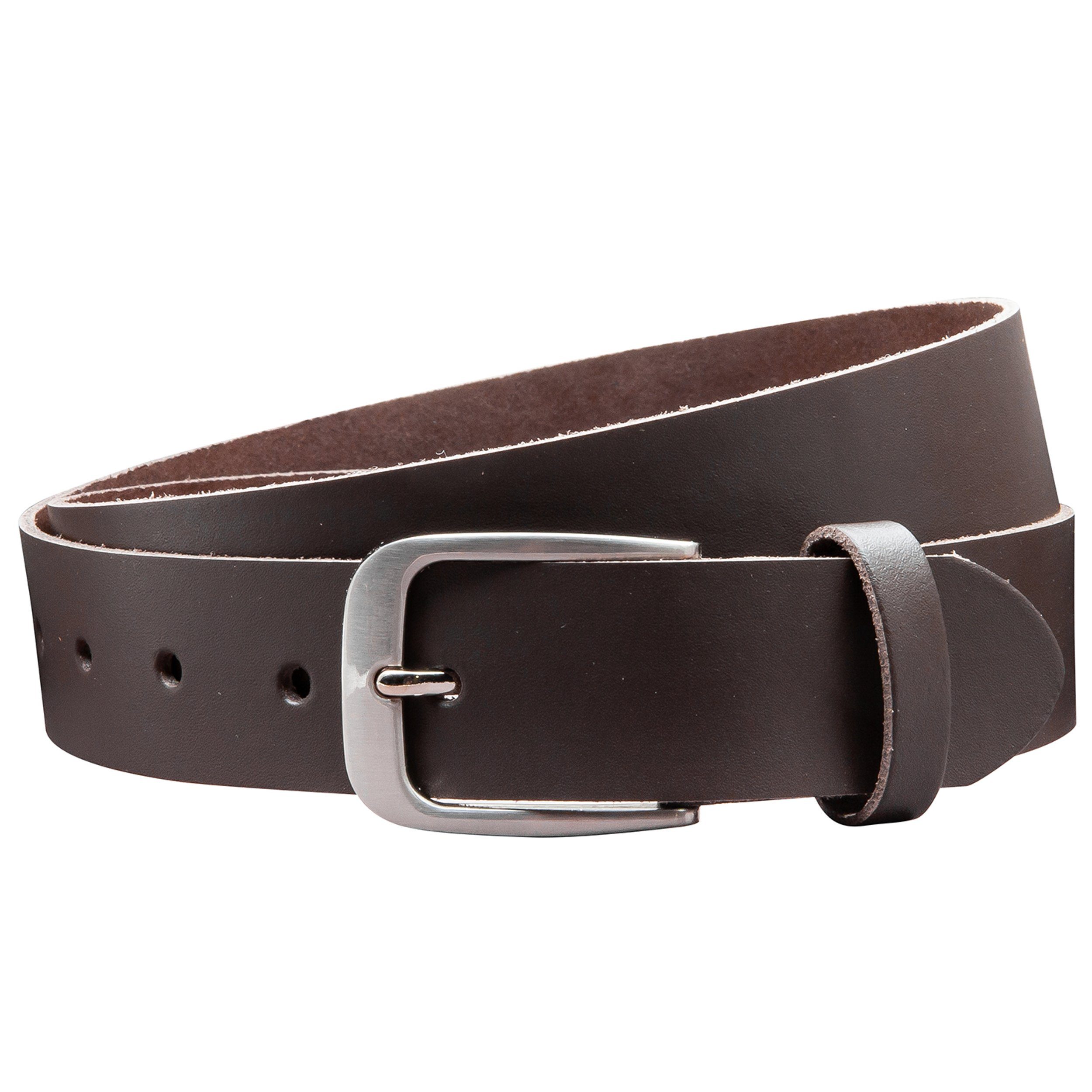 COLOGNEBELT Ledergürtel OM428-SL-Dunkelbraun MADE IN GERMANY, günstig online kaufen