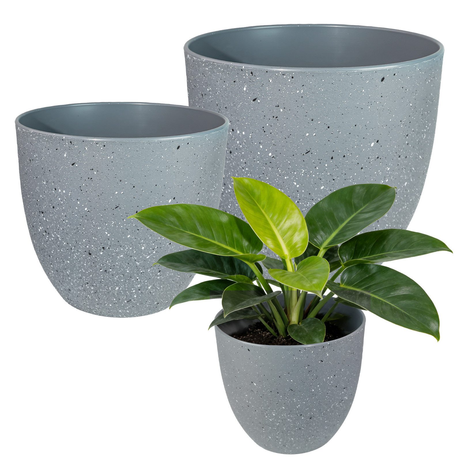 M&W DAS DESIGN Pflanzkübel Blumentopf Übertopf Pflanzentopf Pflanztopf Für Zimmerpflanzen Innen