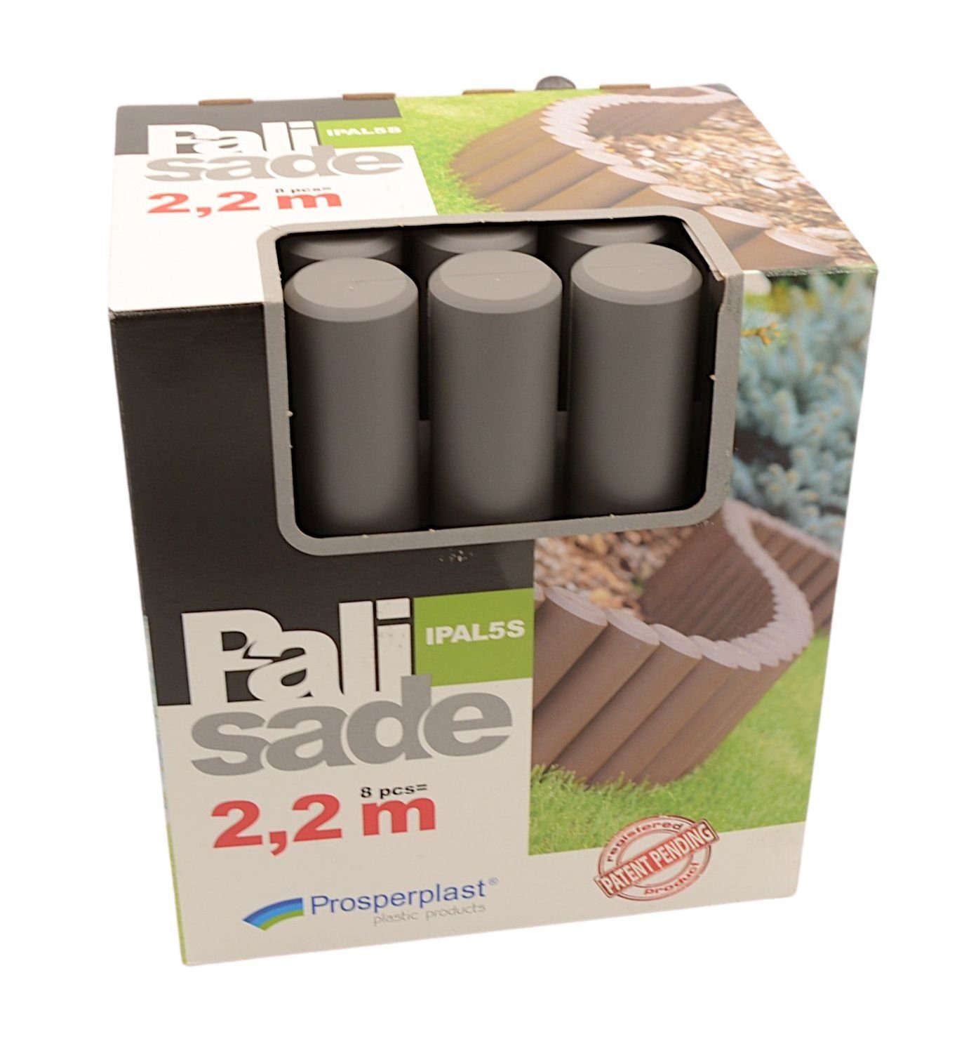 Prosperplast Rasenkante Gartenpalisade anthrazit Beeteinfassung Beetumrandung Beetpalisade Ras
