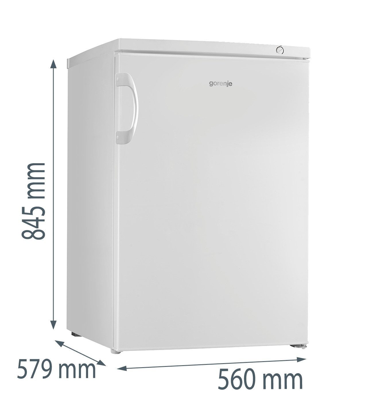 GORENJE Gefrierschrank F49CPW, 84,5 cm hoch, 56 cm breit, Energieeffizienzklasse C