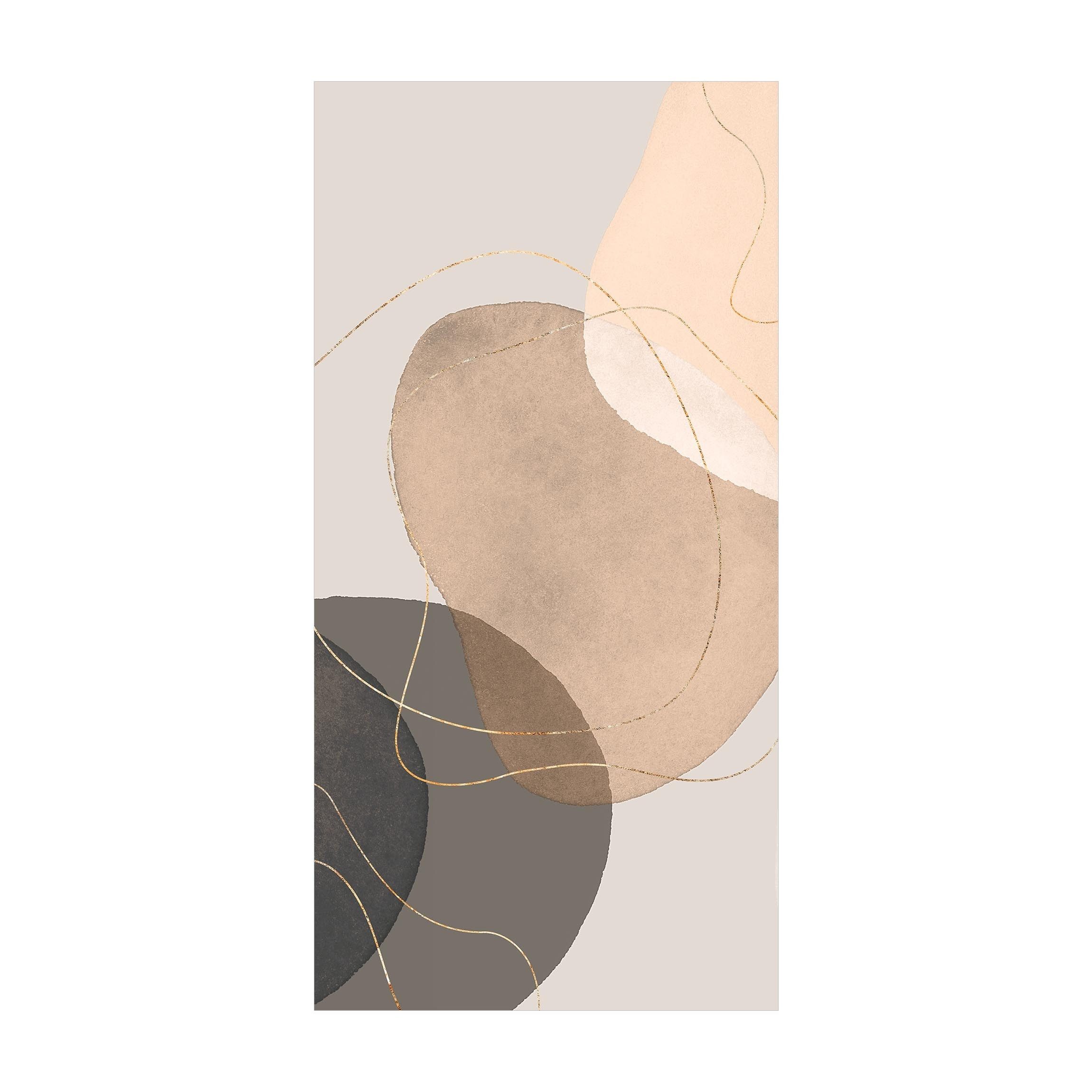 Bilderdepot24 Teppich Teppich Vinyl Flur Küche Muster funktional lang modern, Läufer - beige glatt, nass wischbar (Schmutz, Tierhaare) Saugroboter & Bodenheizung geeignet