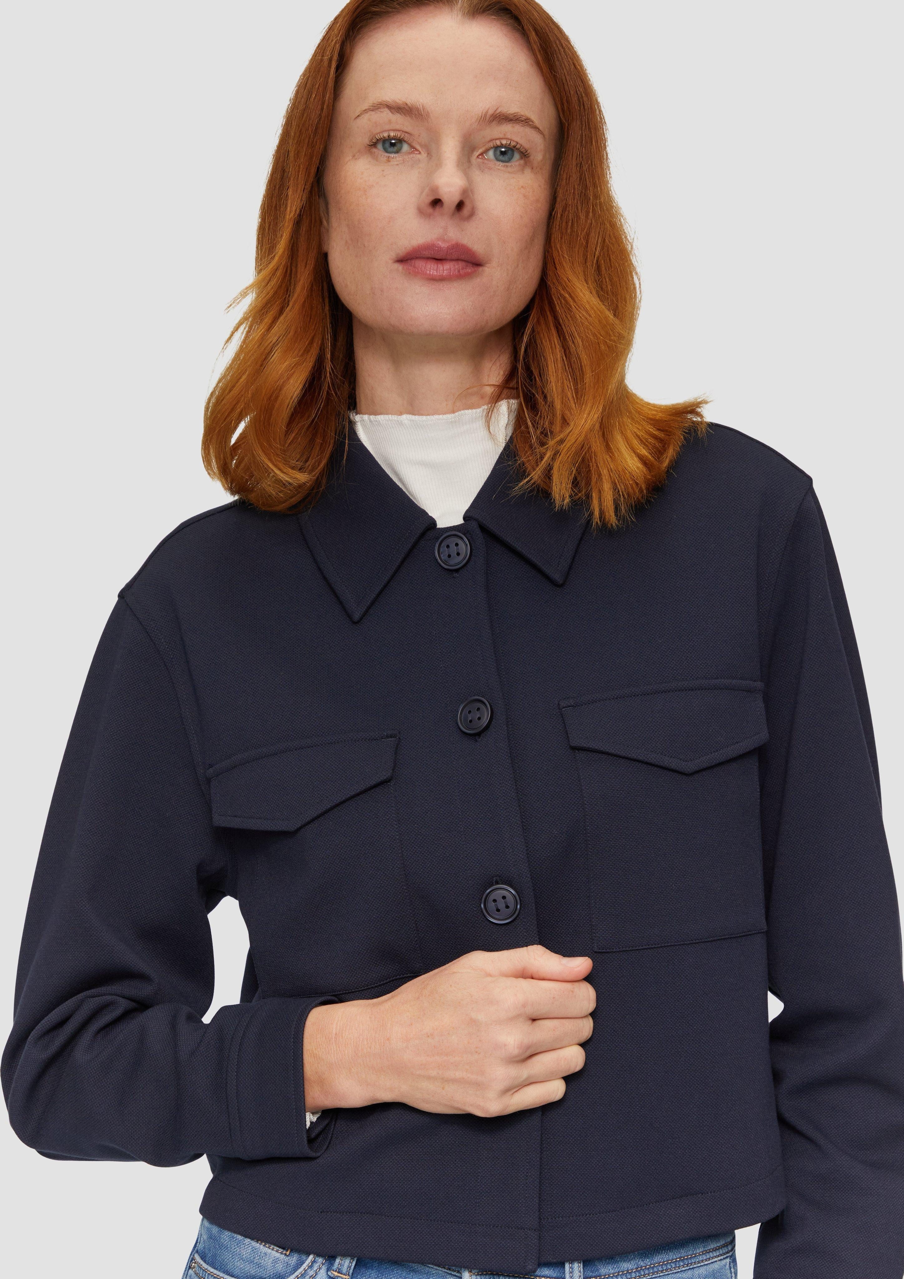 s.Oliver Funktionsjacke Verkürzte Jacke mit Faltendetail günstig online kaufen