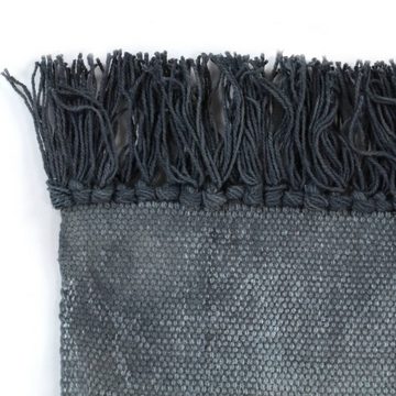 Teppich Kelim-Baumwolle 120x180 cm mit Muster Grau, furnicato, Rechteckig