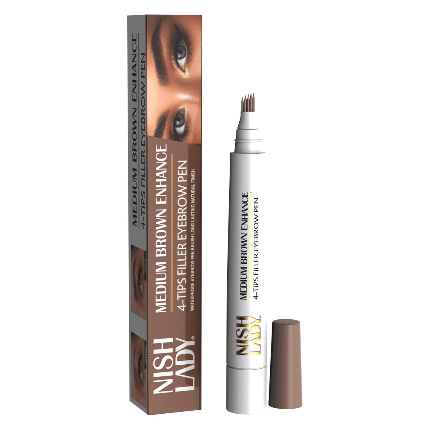 Nishlady Augenbrauen-Farbe Nishlady 4-Tips Augenbrauenstift – 3 Farben