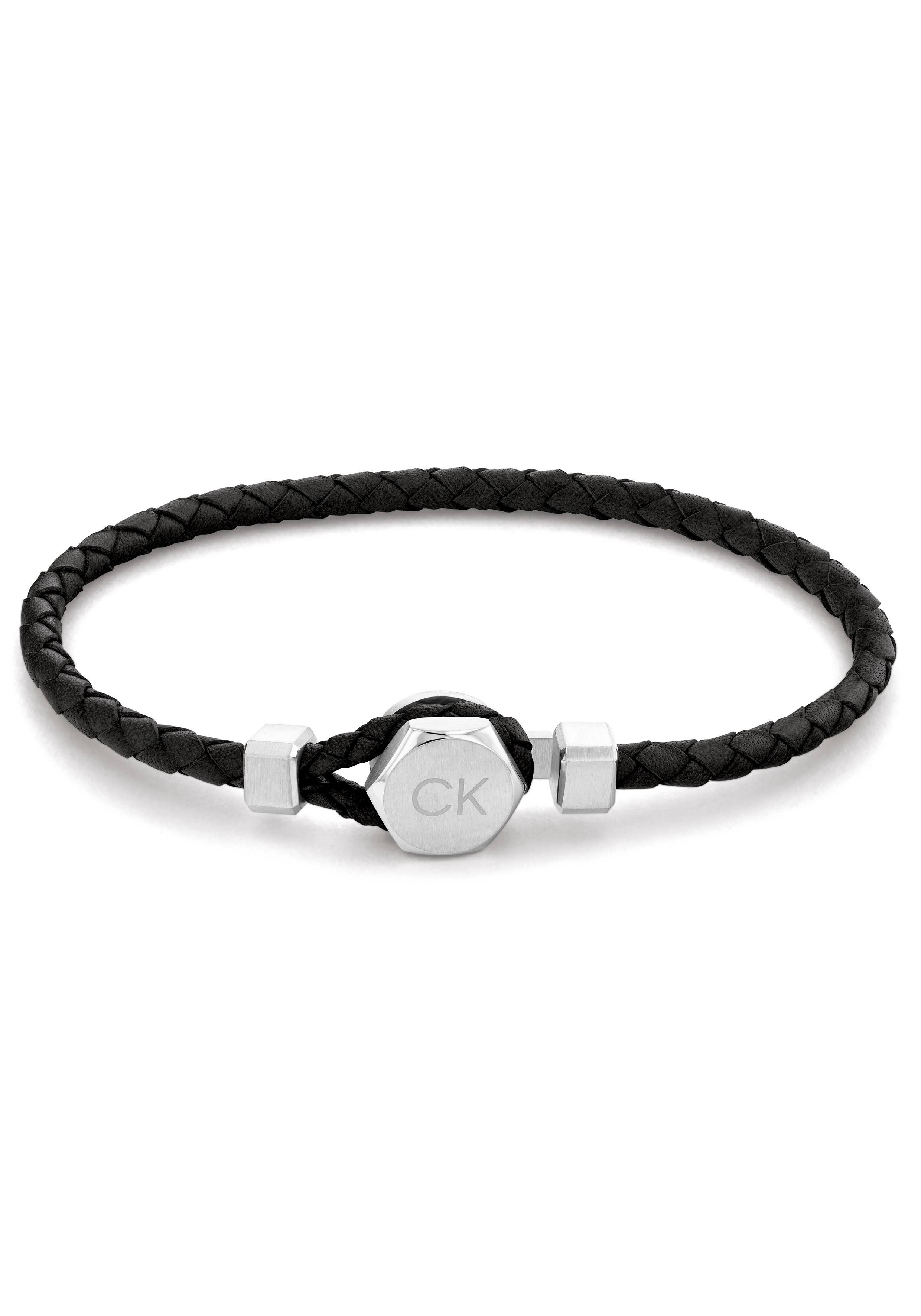 Calvin Klein Lederarmband Schmuck Edelstahl zu Jacke, Calvin Lederarmband, Armschmuck Klein Underwear! schwarz-edelstahlfarben Jeans, Hoodie, Shirt, Sneaker