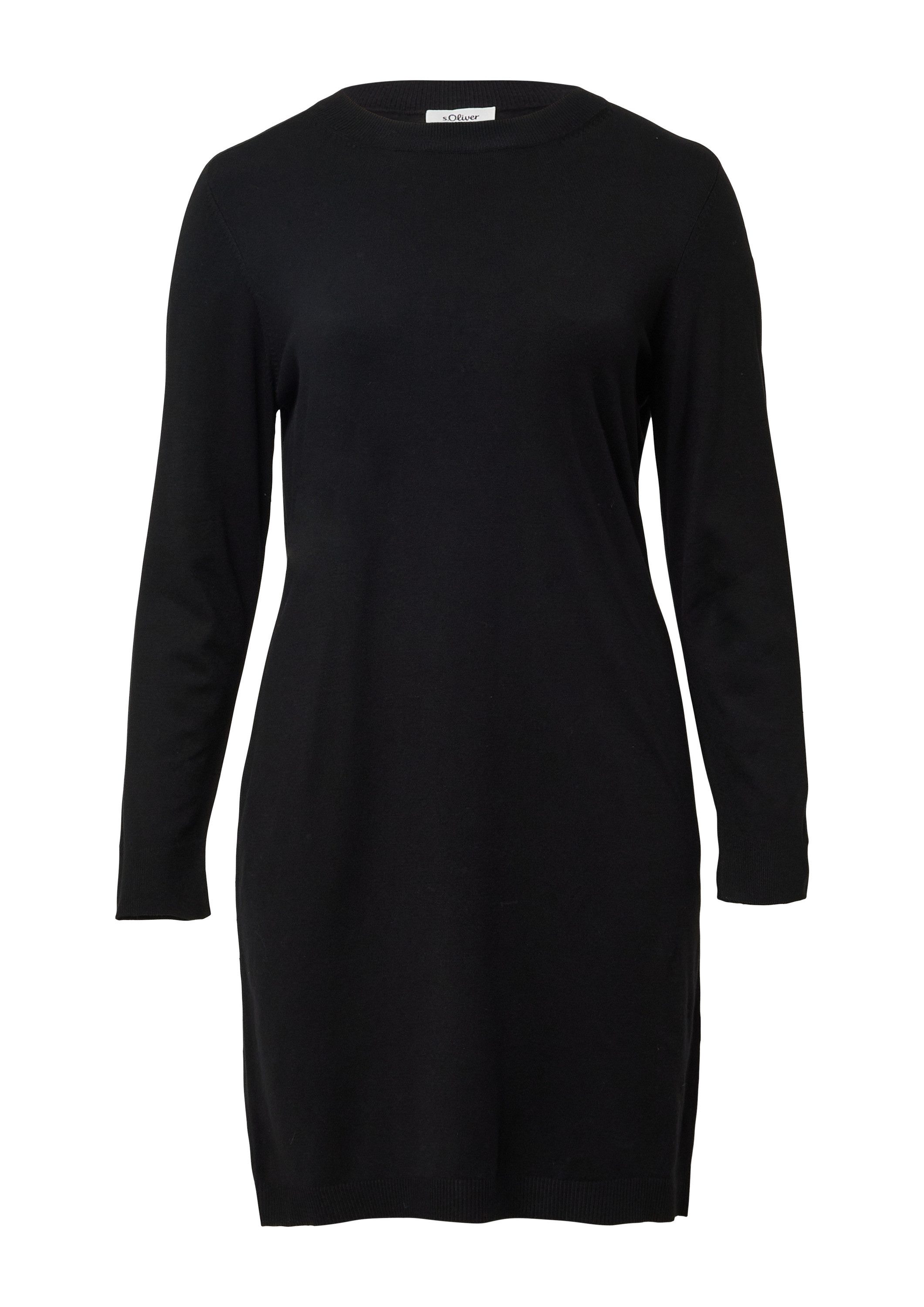 s.Oliver Minikleid Kleid Feinstrickkleid mit Ripp-Detail am Arm günstig online kaufen