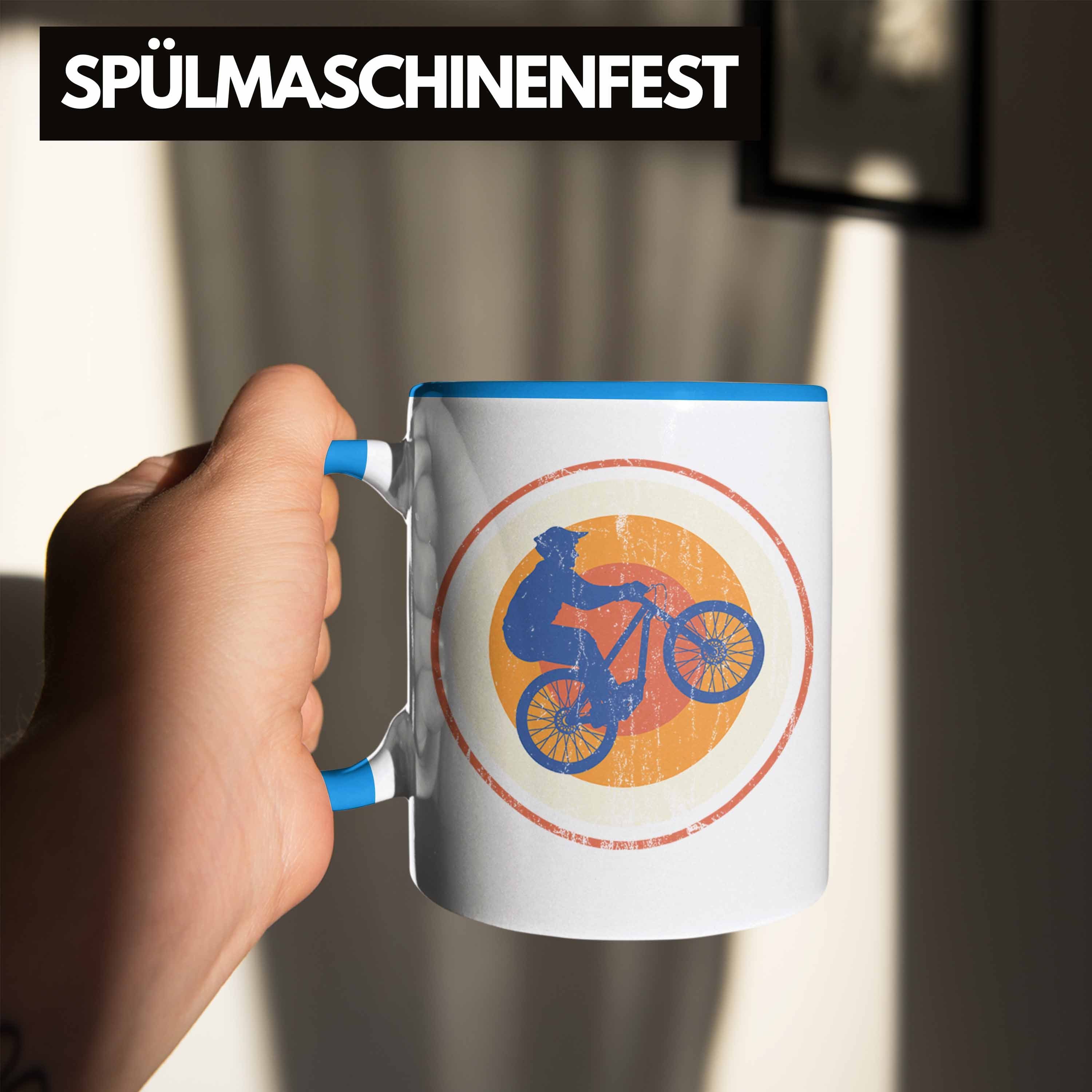 Männer MTB Accessories Geschenkidee Mountainbiker Tasse Tasse Geschenk Trendation Grafik ler Blau Trendation Kinder Kaffeetasse - Moutainbike