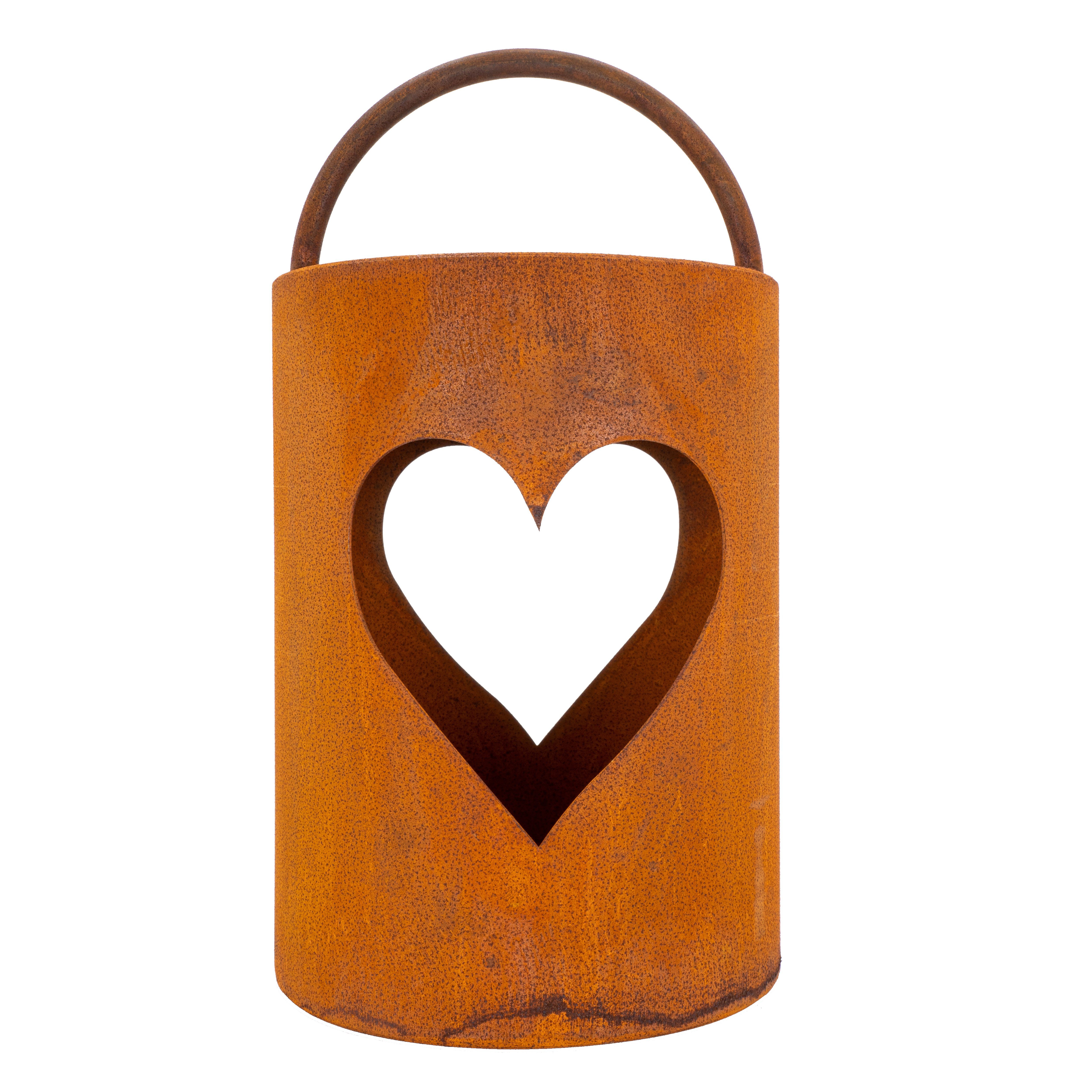 Rostikal Windlicht Windlicht mit Herz Rost Deko Laterne, echter Edelrost günstig online kaufen