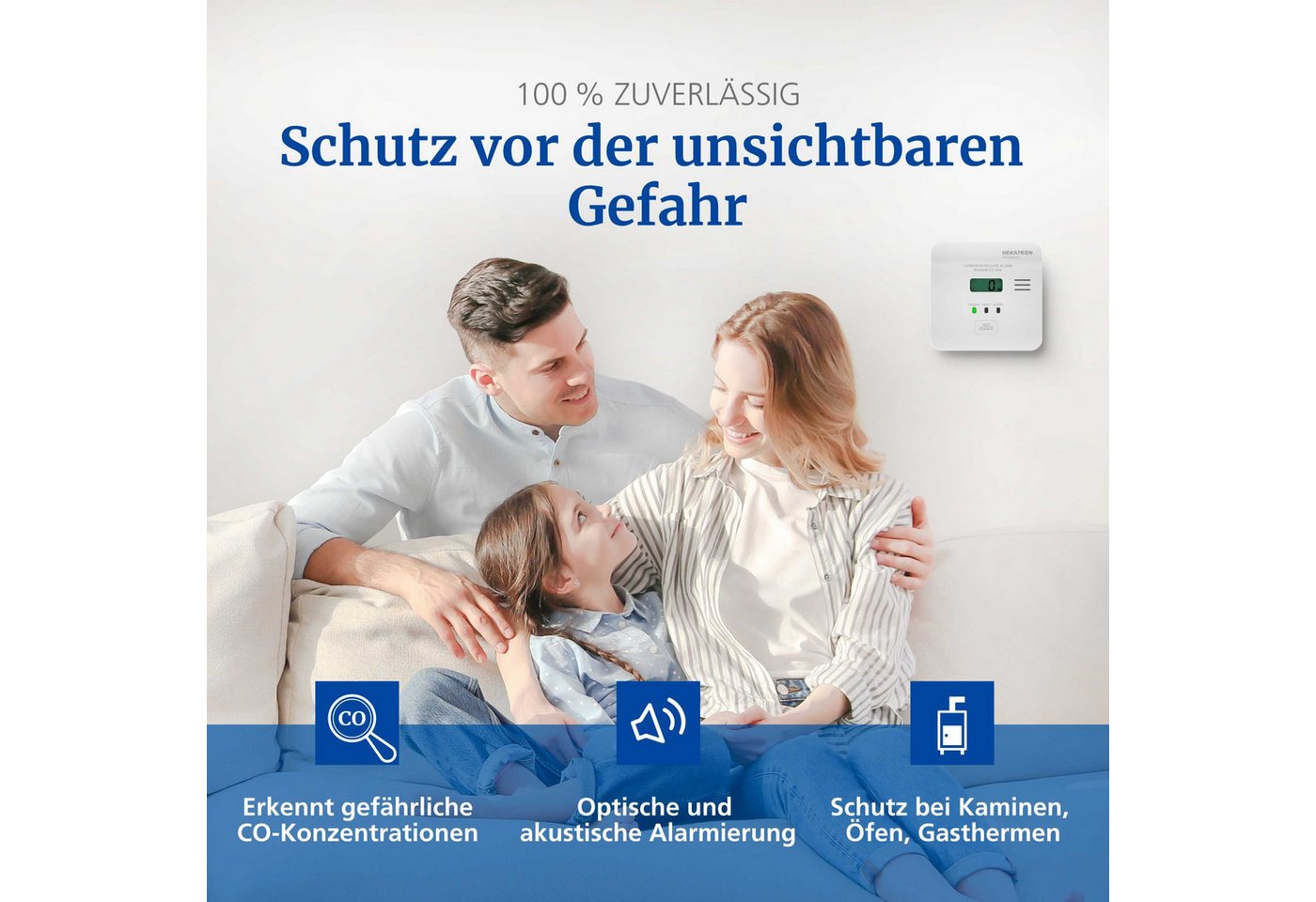 Thumbnail - Hekatron Hekatron Konexxt Co One – Kohlenmonoxid Gasmelder (Kohlenmonoxidmelder)
