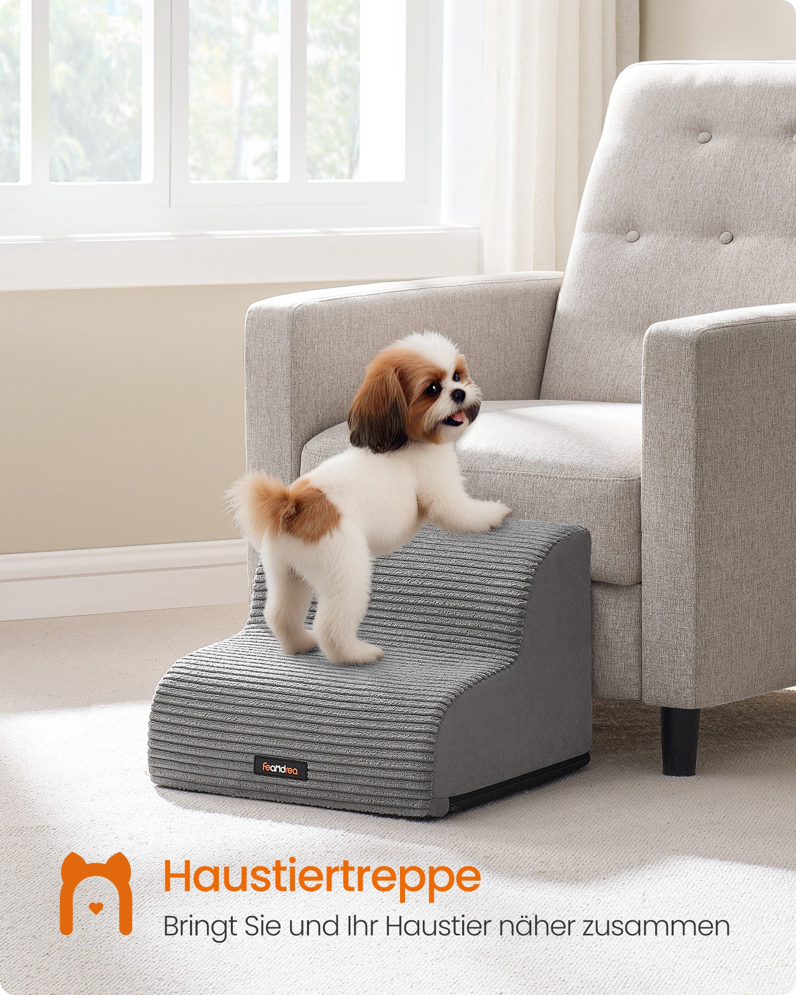 FEANDREA Haustiertreppe, 2/3/4-stufig-Hundetreppe,für Sofa,wasserdichte Kat günstig online kaufen