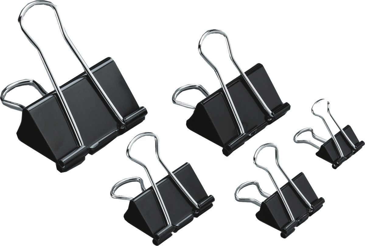 Büroklammer Foldbackklammern 32mm VE=12 Stück schwarz