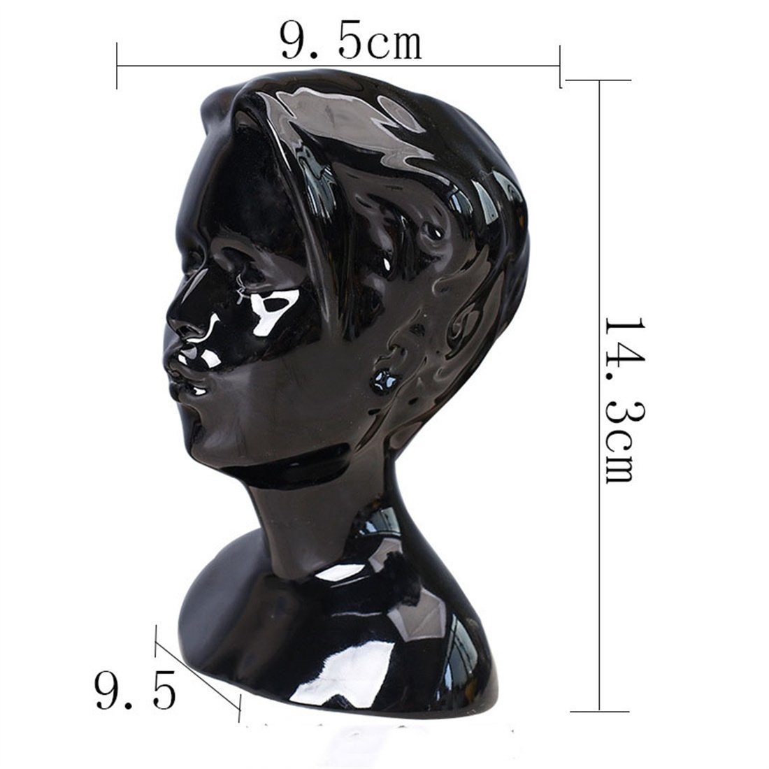 Dekovase mit menschlichem Kreative Schwarz Ornament Keramikvase HOPPO~ Gesicht, Heimdekoration