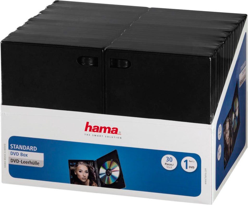 Hama DVD-Hülle DVD-Leerhüllen, 30er-Pack, Vorratspack, Schutzhülle, Case, Schwarz