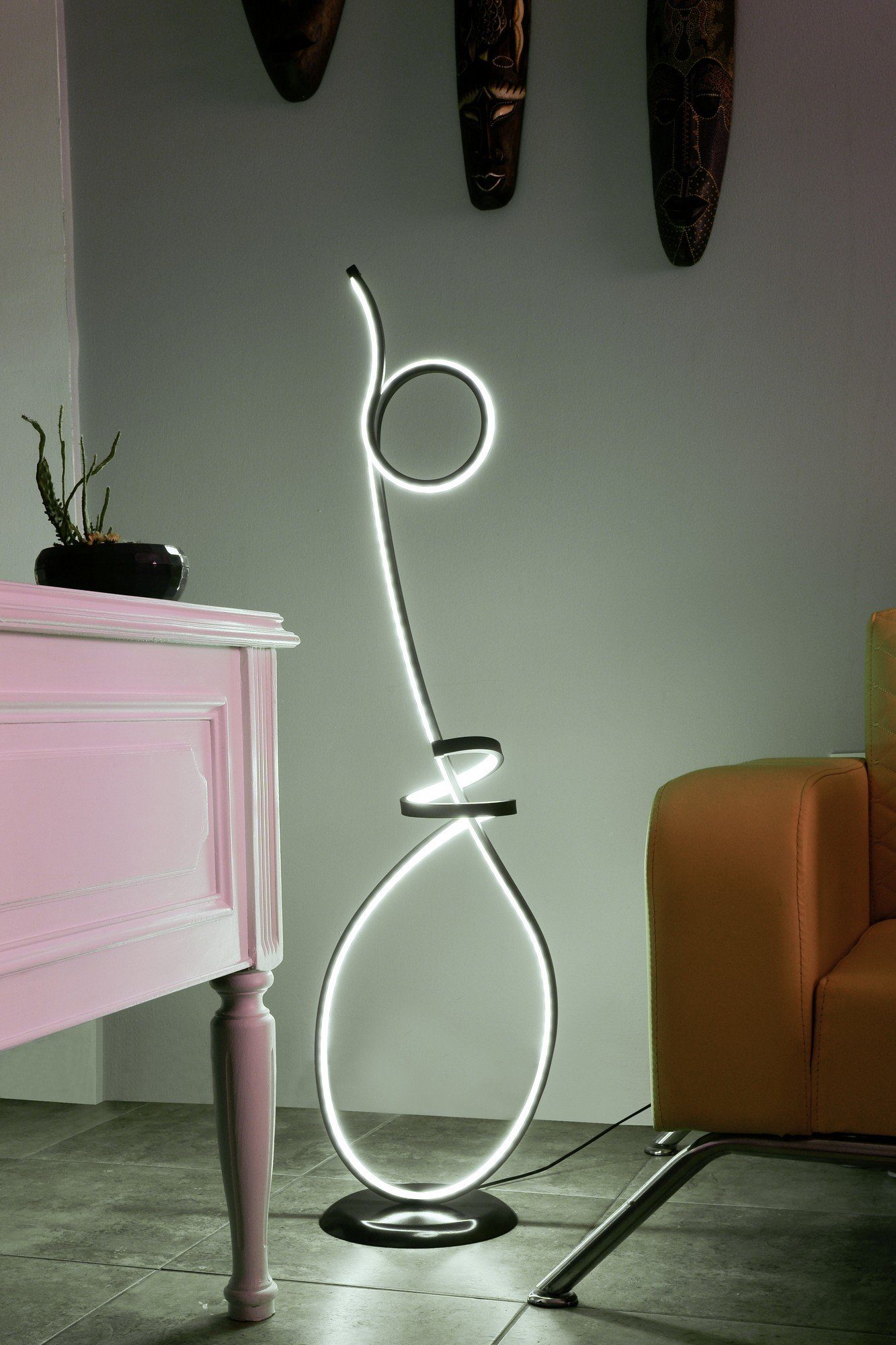 Stehlampe CRL, 100% 25 30 x cm, Black Opviq Picasso Weiß, 120 x Aluminium