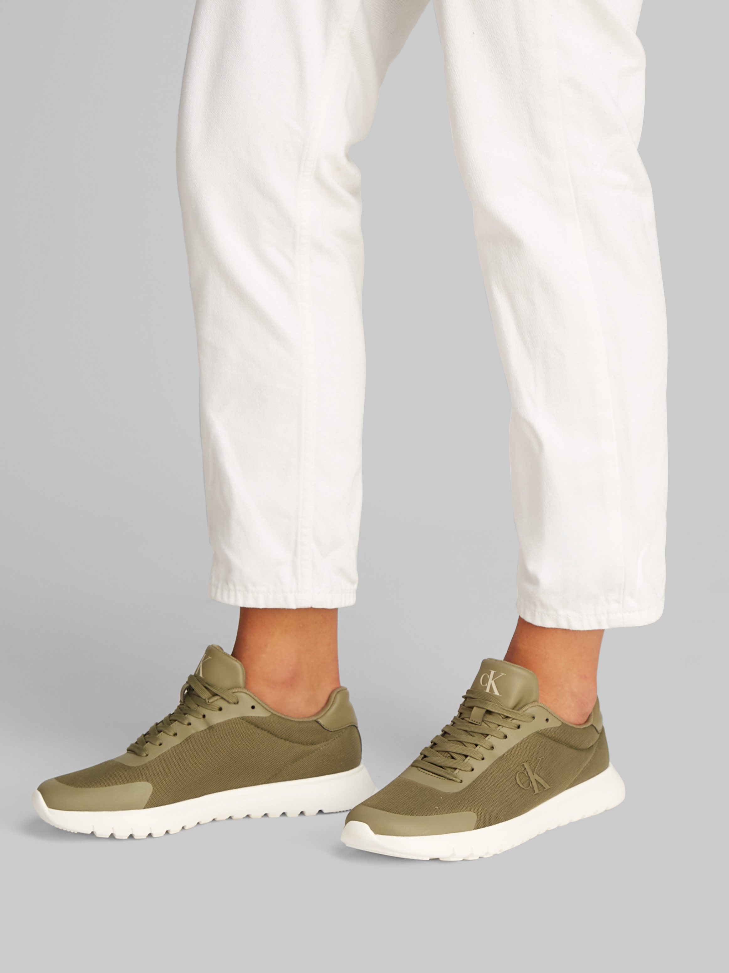 Calvin Klein Jeans 3 EVA RUNNER MESH Sneaker, Freizeitschuh, Halbschuh, Schnürschuh mit Kontrastbesatz