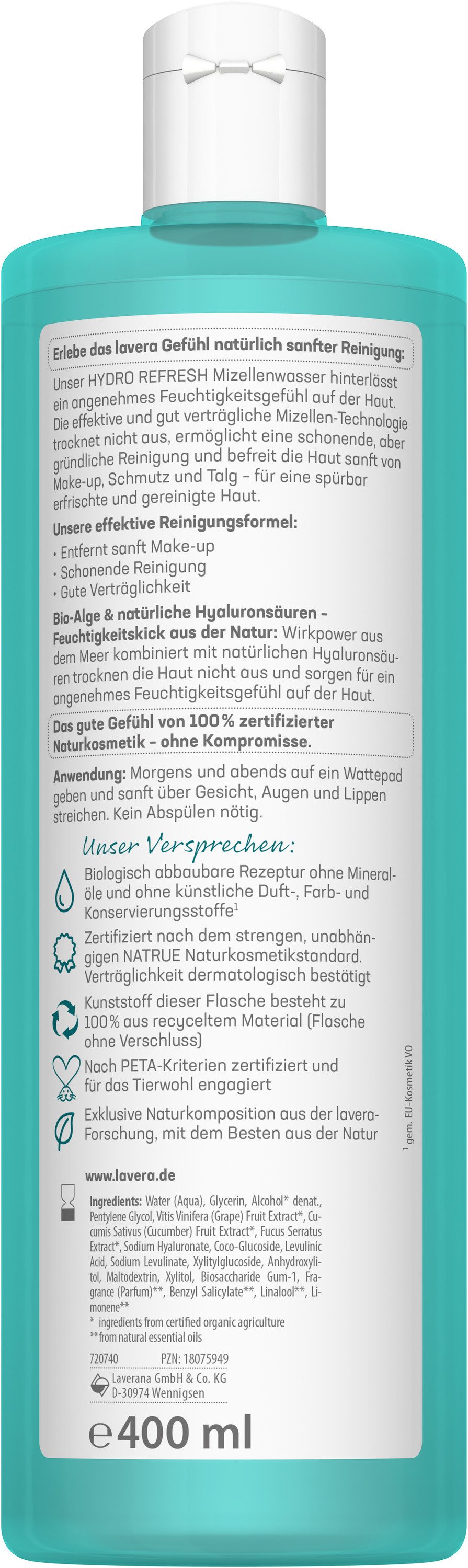 lavera Gesichtswasser Hydro Refresh Mizellenwasser