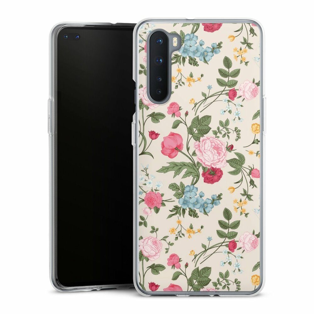 DeinDesign Handyhülle Vintage Ornamente Blumen Vintage Beauty, OnePlus Nord Silikon Hülle Bumper Case Handy Schutzhülle