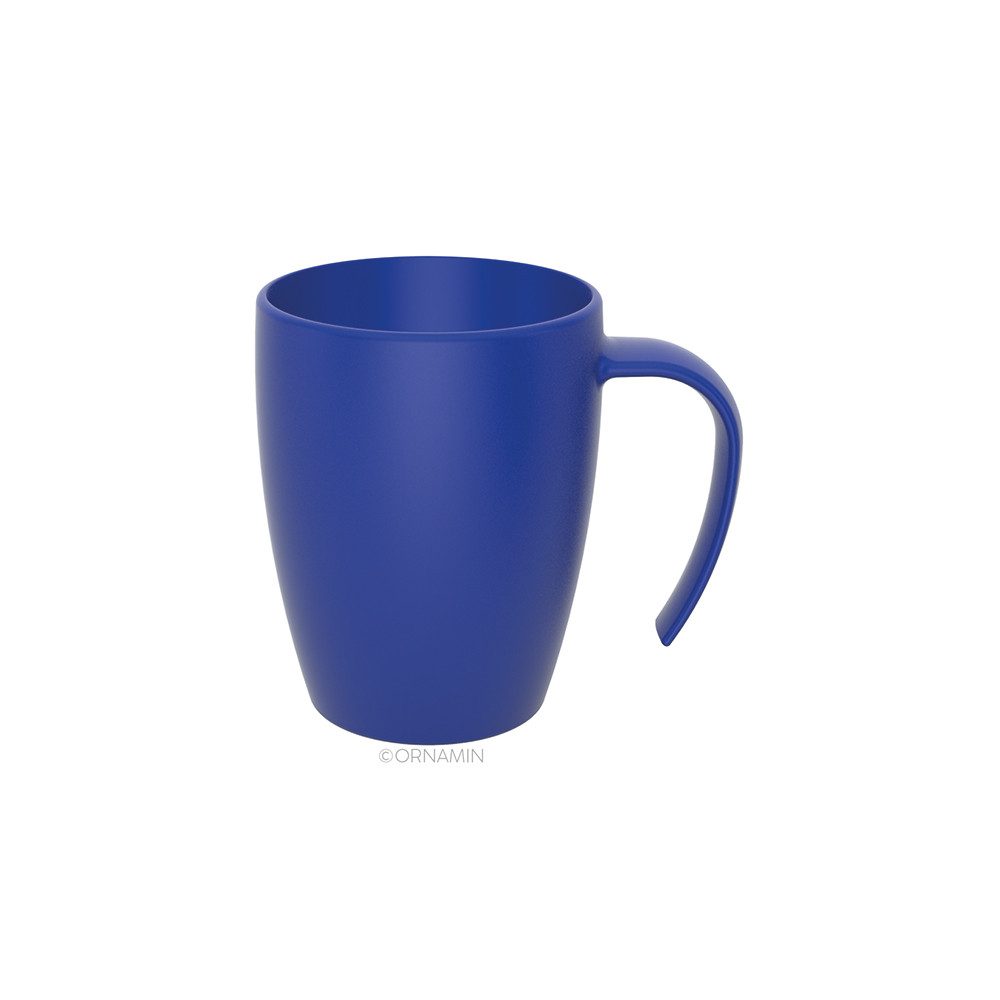 Ornamin Becher Kaffeebecher mit ergonomischem Henkel, Kunststoff, BPA-frei l Stapelbar l Made in Germany
