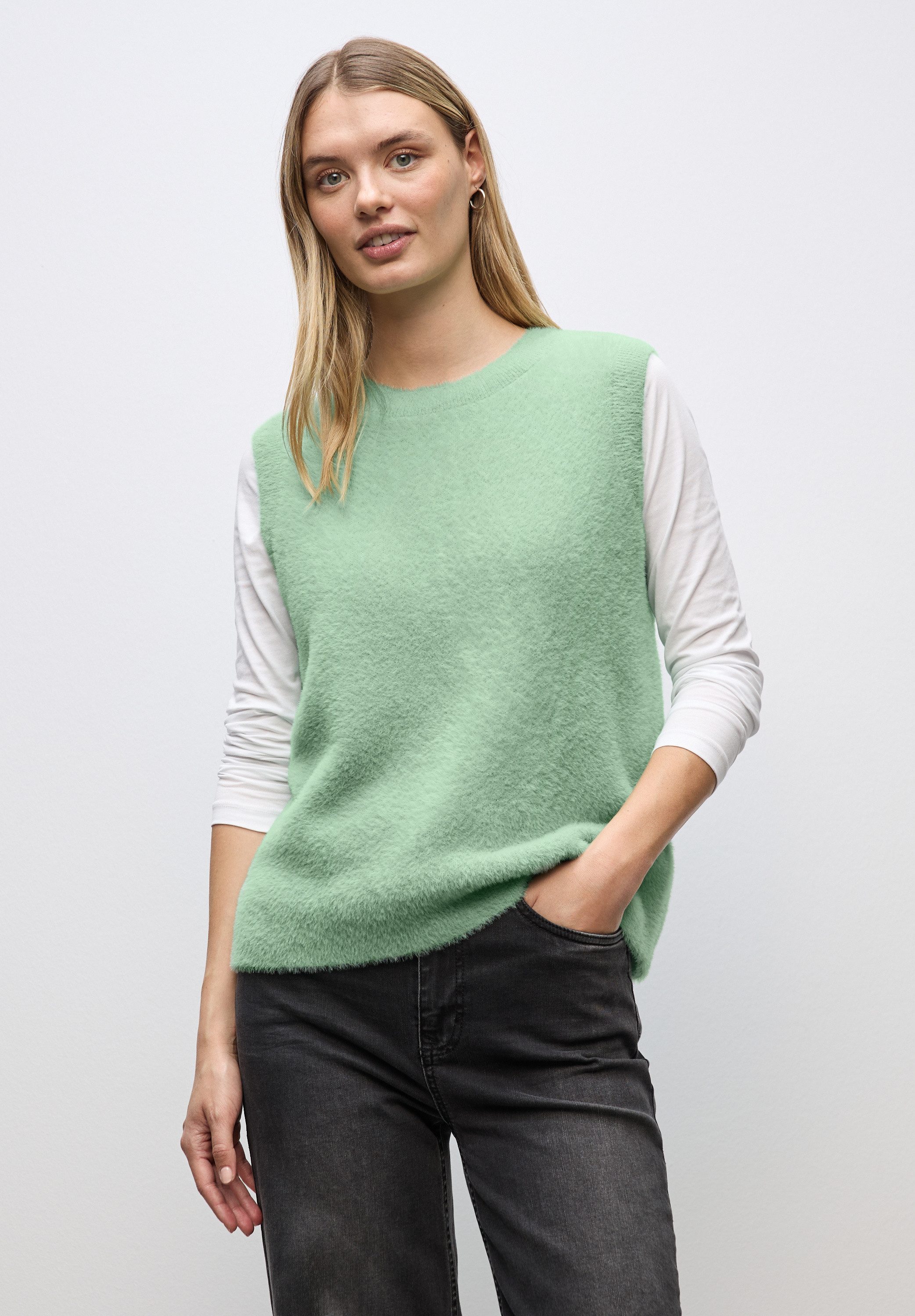 STREET ONE Pullunder aus softem Materialmix günstig online kaufen