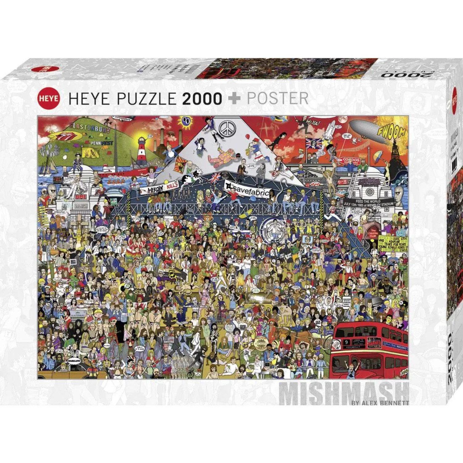 HEYE Puzzle British Music History Puzzle 2000 Teile, 2000 Puzzleteile