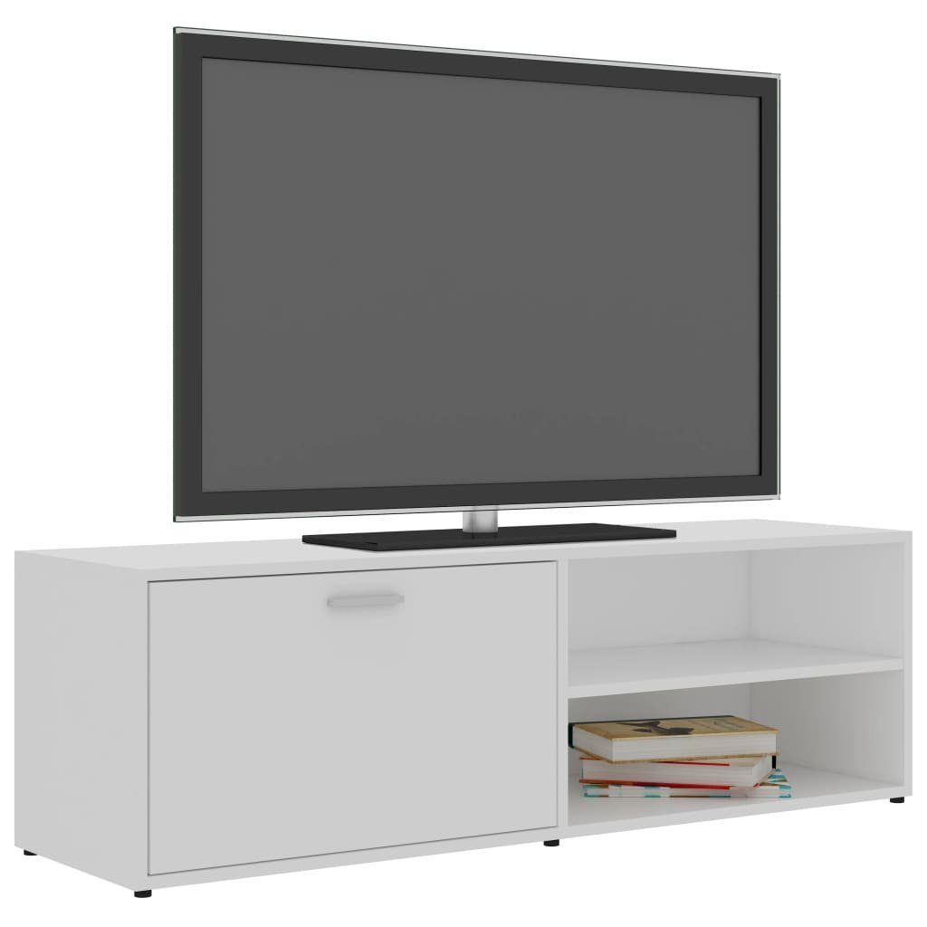 furnicato TV-Schrank 120x34x37 cm Weiß Holzwerkstoff