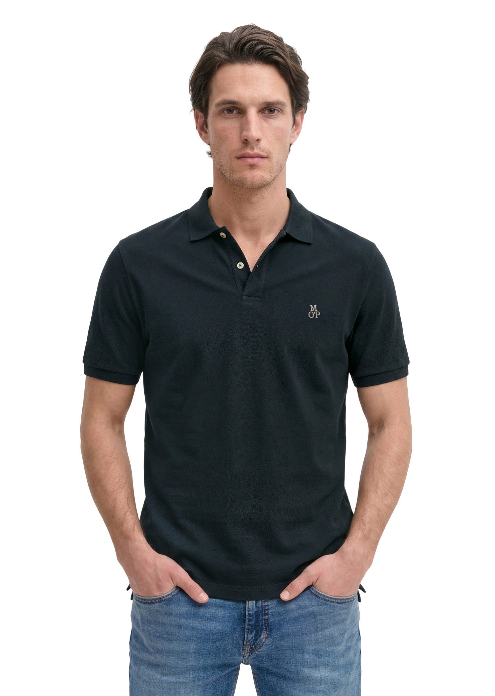 Marc O'Polo Poloshirt aus reiner Bio-Baumwolle