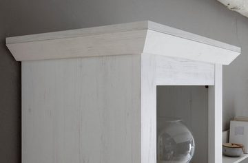 Furn.Design Garderoben-Set Hooge, (Garderobe in Pinie weiß Landhaus, Set 3-teilig, Breite ca. 220 cm), mit variabler Inneneinteilung