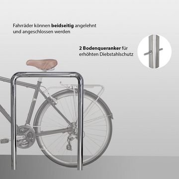 TRUTZHOLM Fahrradständer 5x Fahrradanlehnbügel 118x78cm aus Edelstahl zum Einbetonieren Fahrrad