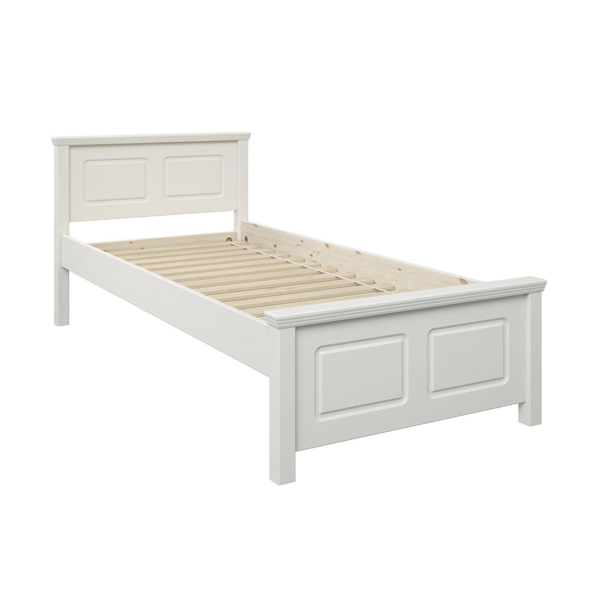 OTTO home Massivholzbett ERIK', Made in Europe, optional mit Schublade, Massivholz Kiefer (FSC® zertifiziert), in mehreren Größen, Landhausstil mit Kassettenoptik