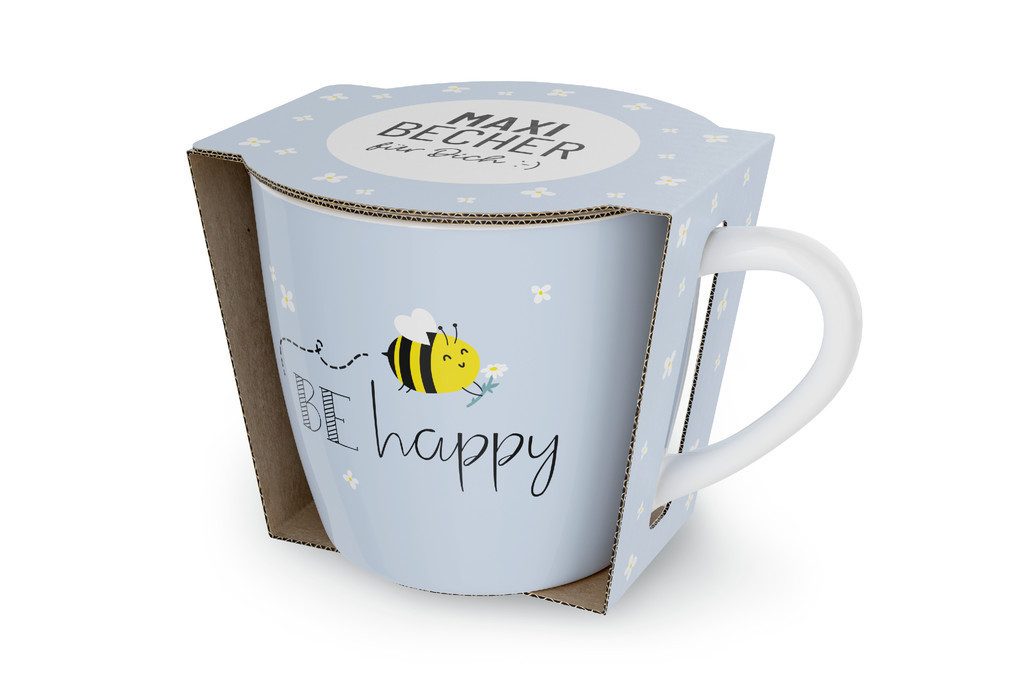 La Vida Geschenk für Dich Tasse La Vida Maxi-Becher für Dich, 400 ml, be happy, Spülmaschinengeeignet