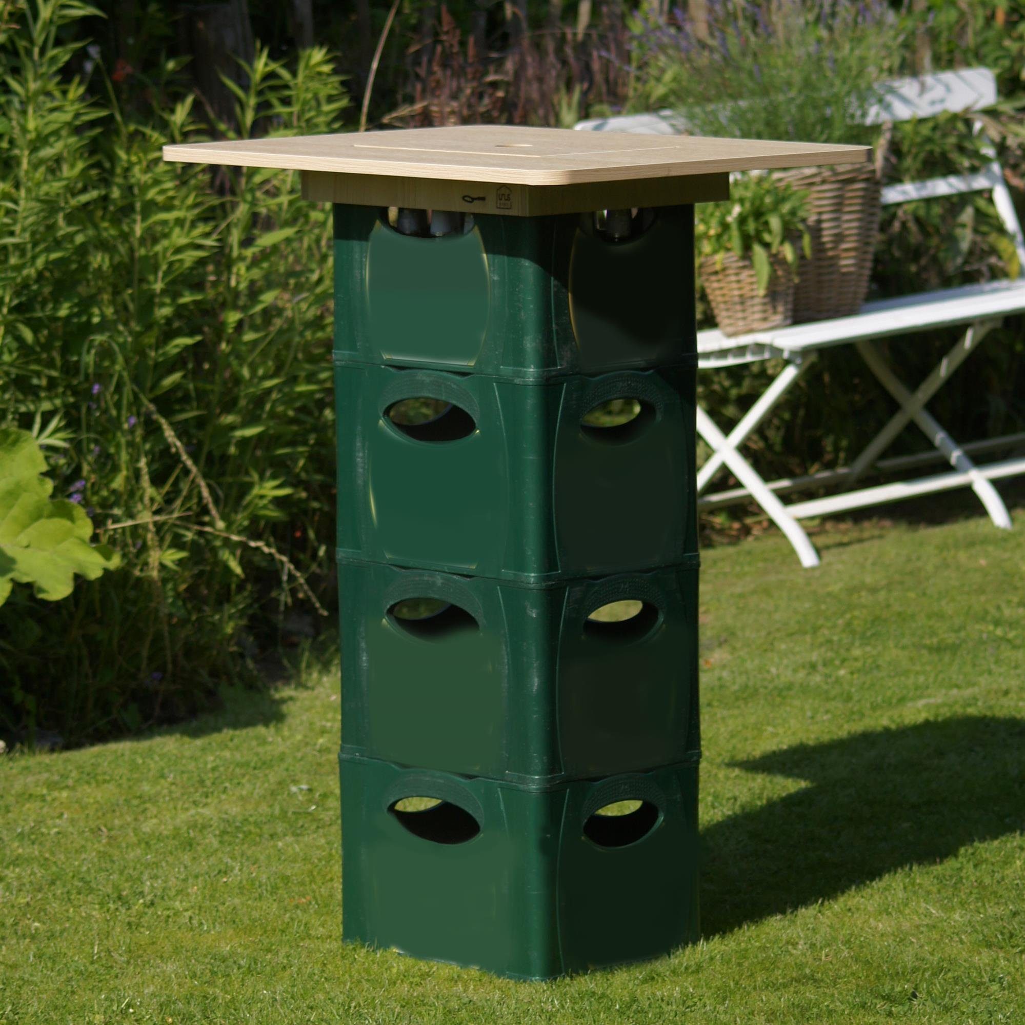 UNUS GARDEN Stehtisch Bierkasten-Tischaufsatz für einen Stehtisch aus Holz (1-St), Tischaufsatz für Bierkisten als Outdoor Stehtisch oder Bartisch – Bild 4 von 5
