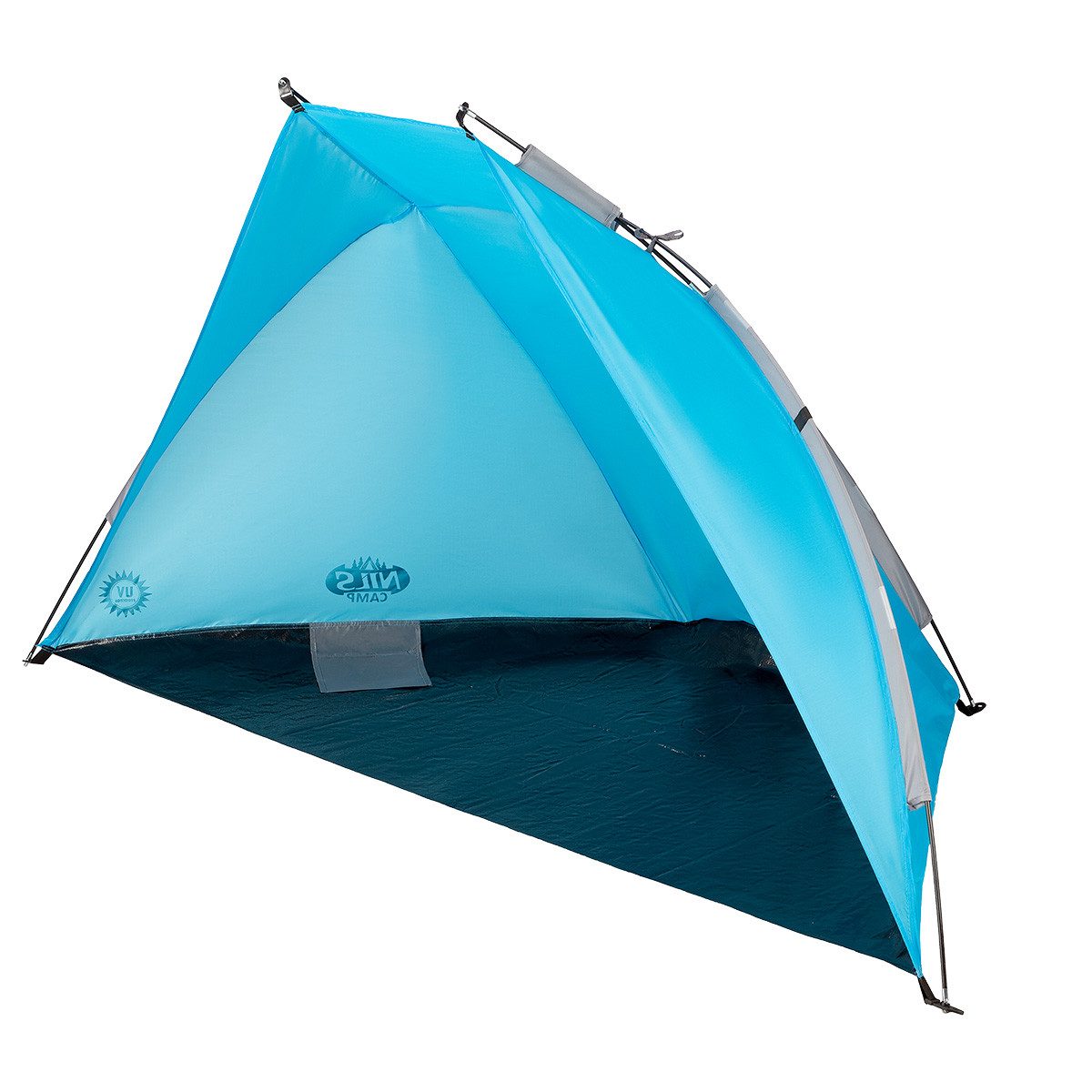 NILS CAMP Strandmuschel Strandzelt Sonnenschutz Blau günstig online kaufen