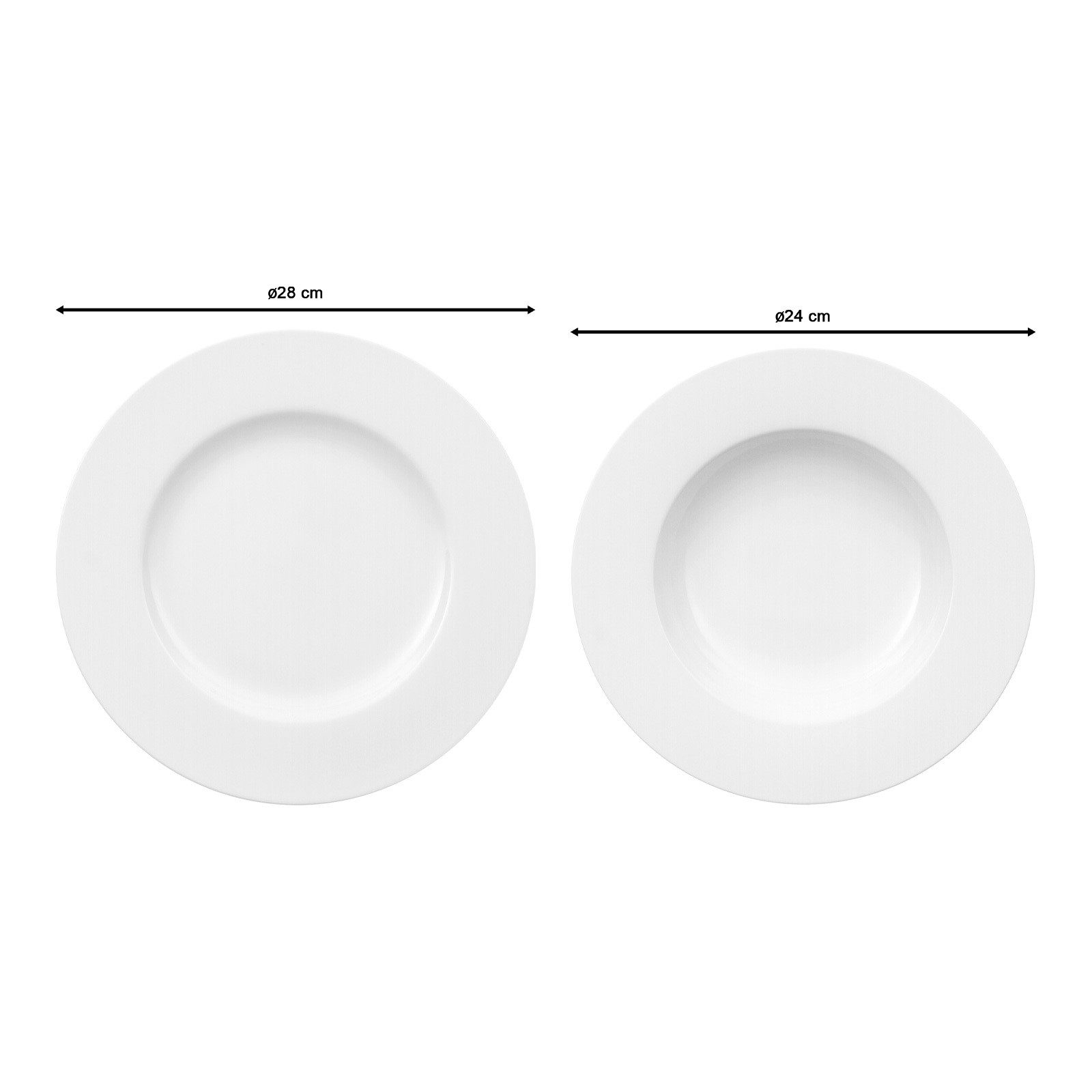Villeroy & Boch Kombiservice Royal Tafel-Set 12er Set (12-tlg), Porzellan